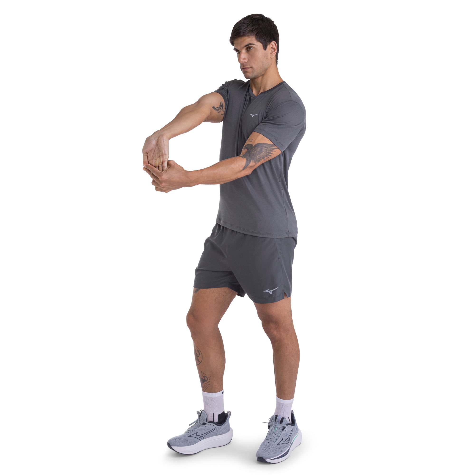 Camiseta de Corrida Mizuno Nirvana Cinza 4