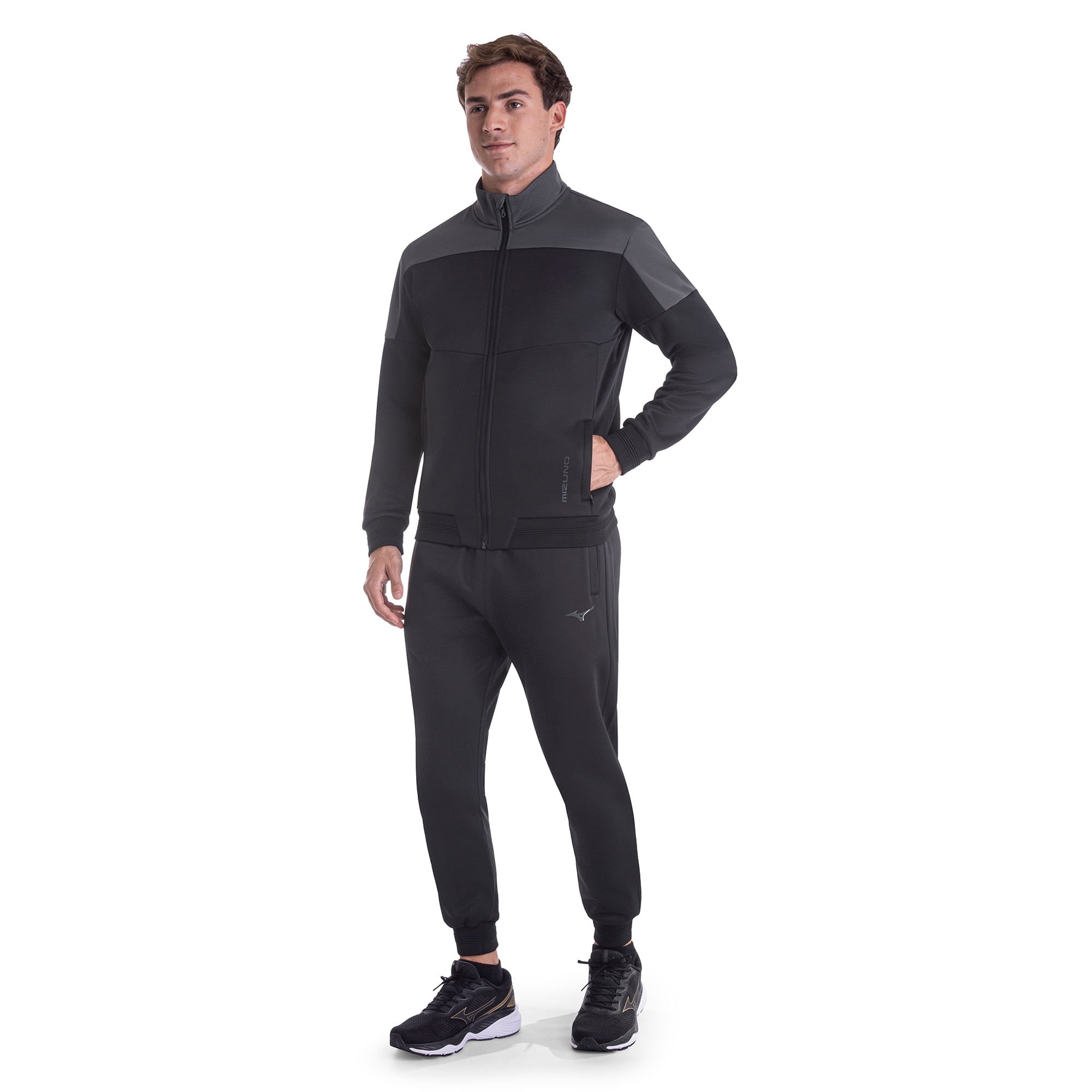Conjunto de Agasalho de Treino Mizuno Root V Masculino Preto 2