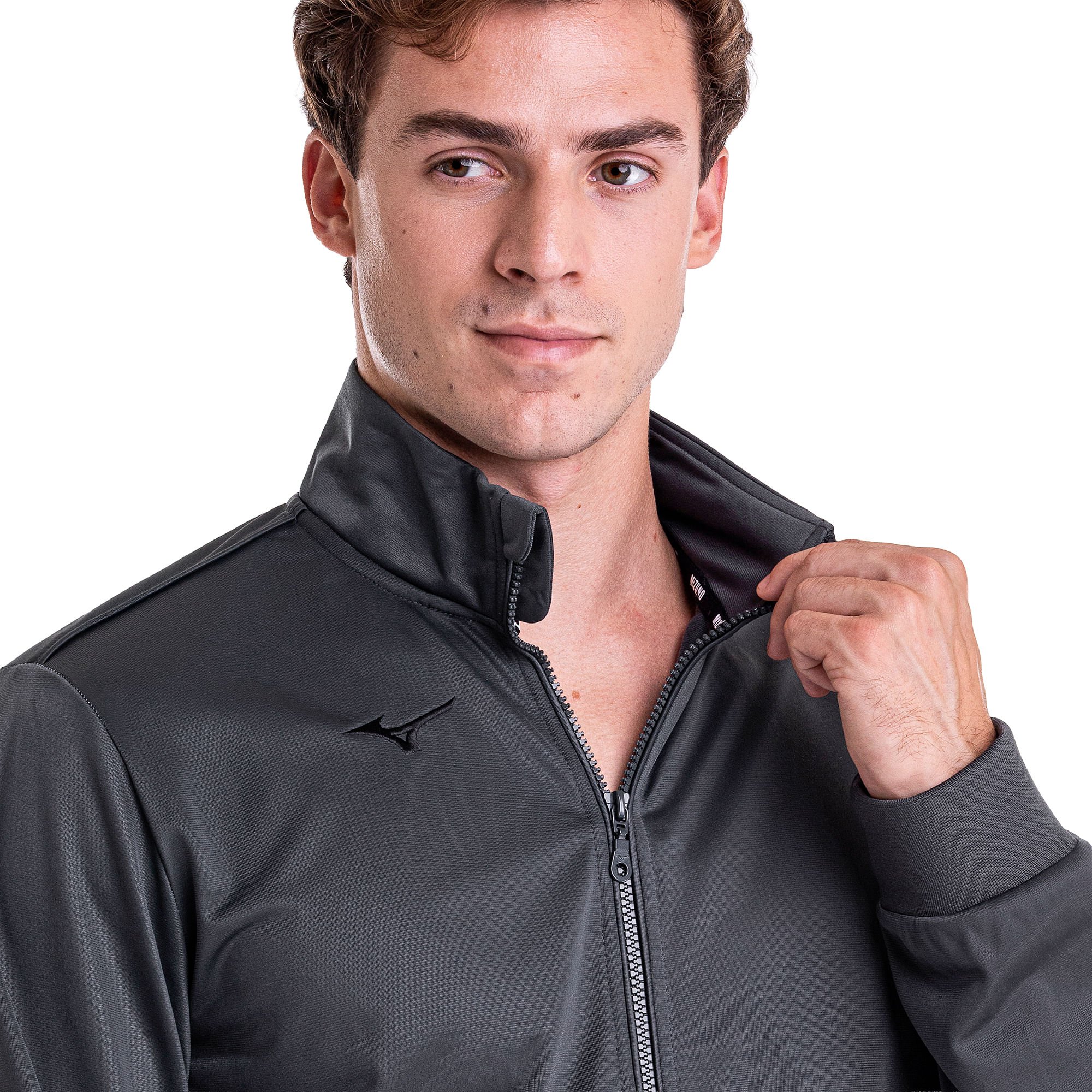 Conjunto de Agasalho de Treino Mizuno II Masculino Cinza 6