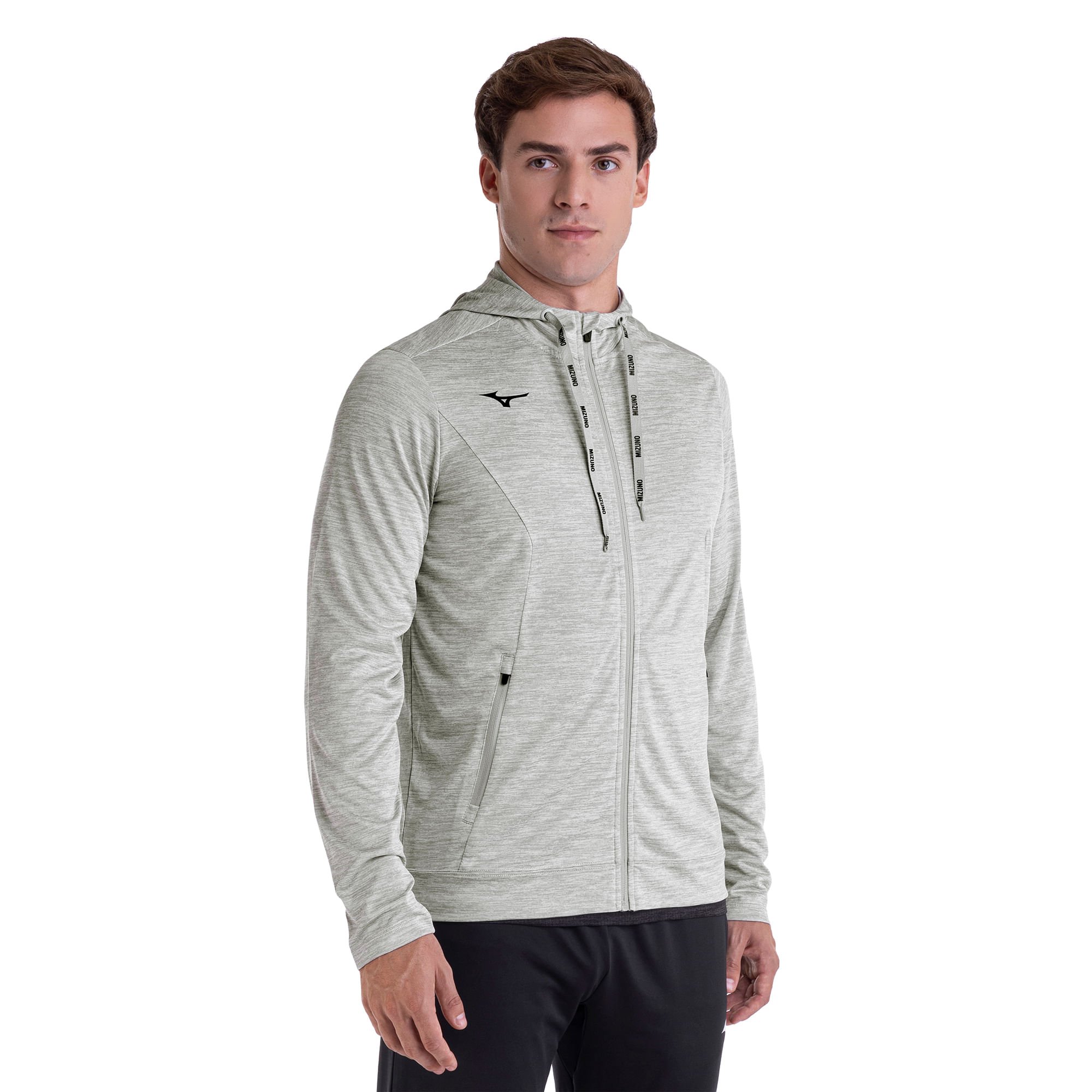 Jaqueta de Treino Mizuno Mescla Masculina Cinza 2
