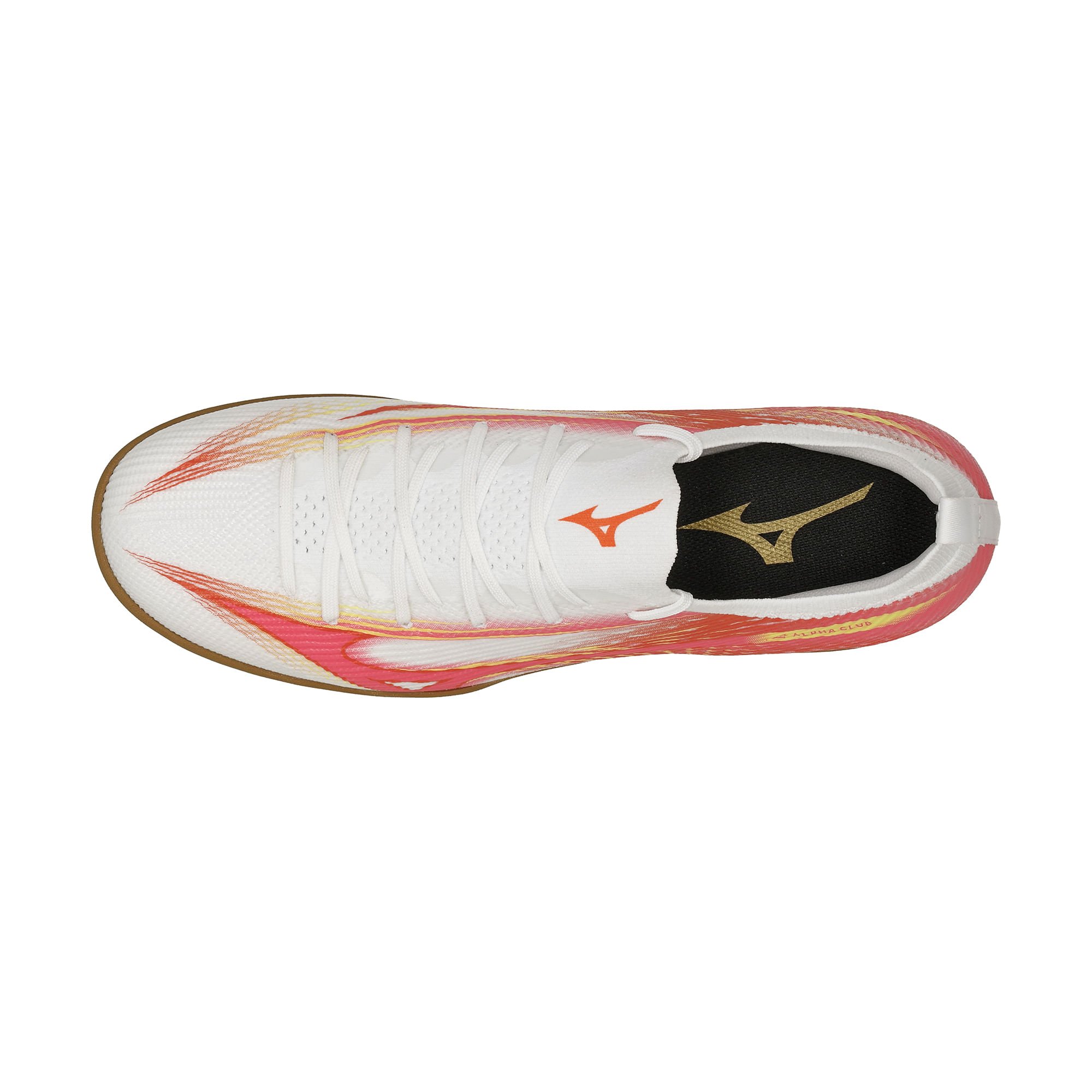 Chuteira Futsal Mizuno Alpha Club IN Branco/Coral 4