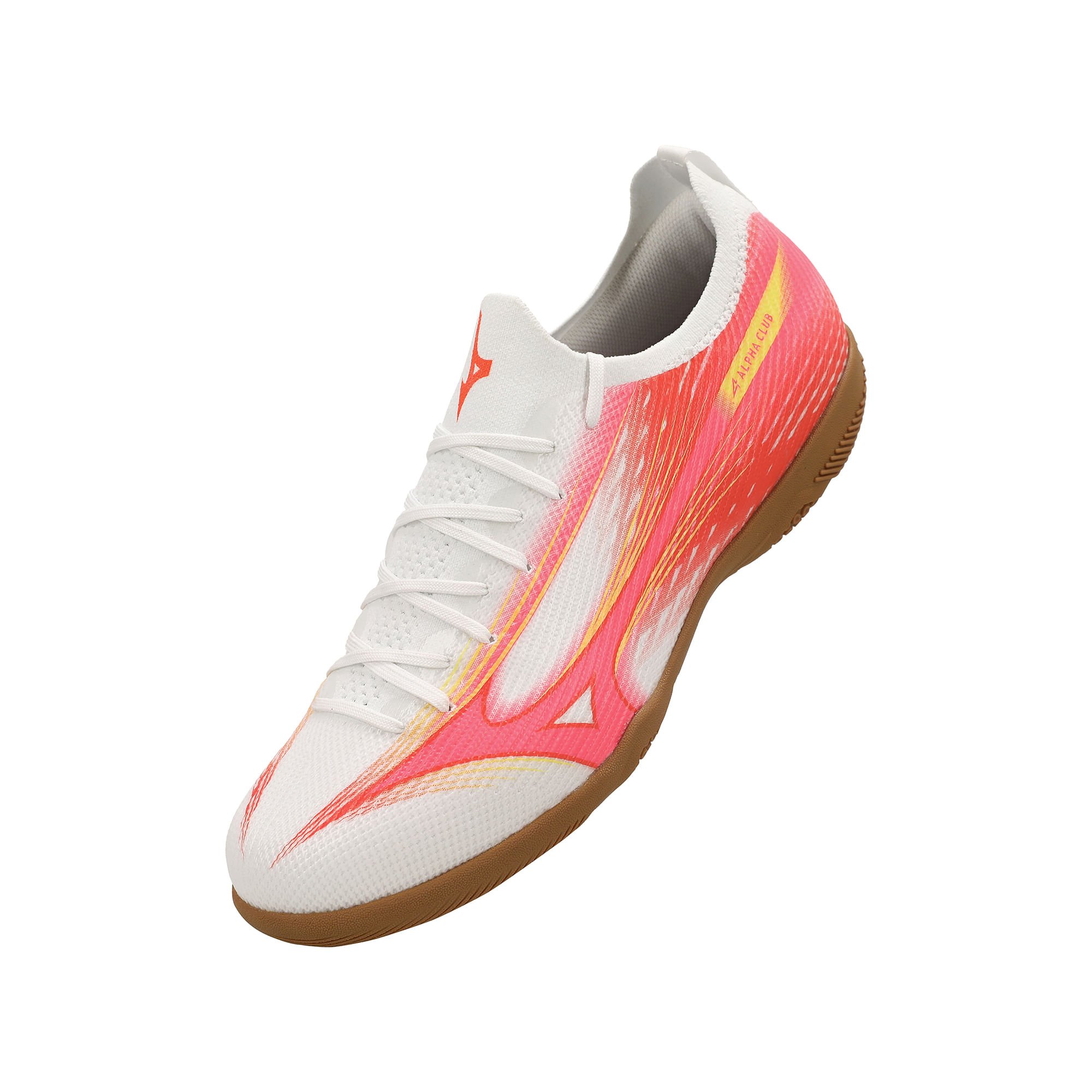 Chuteira Futsal Mizuno Alpha Club IN Branco/Coral 6