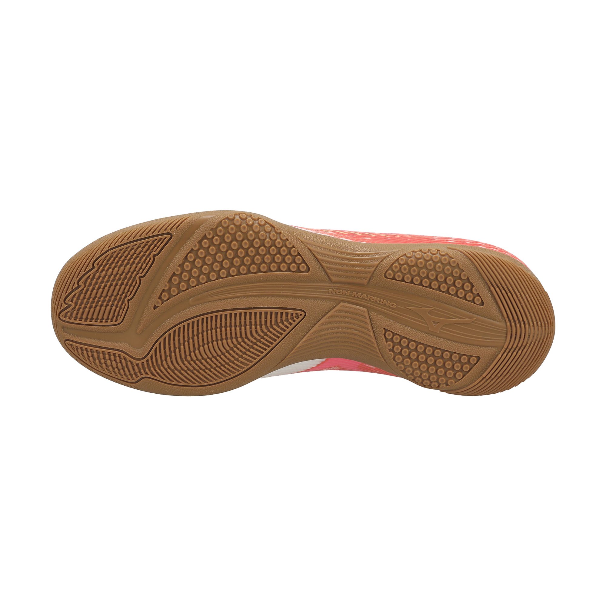 Chuteira Mizuno Alpha Club In Infantil Branco/Coral 2