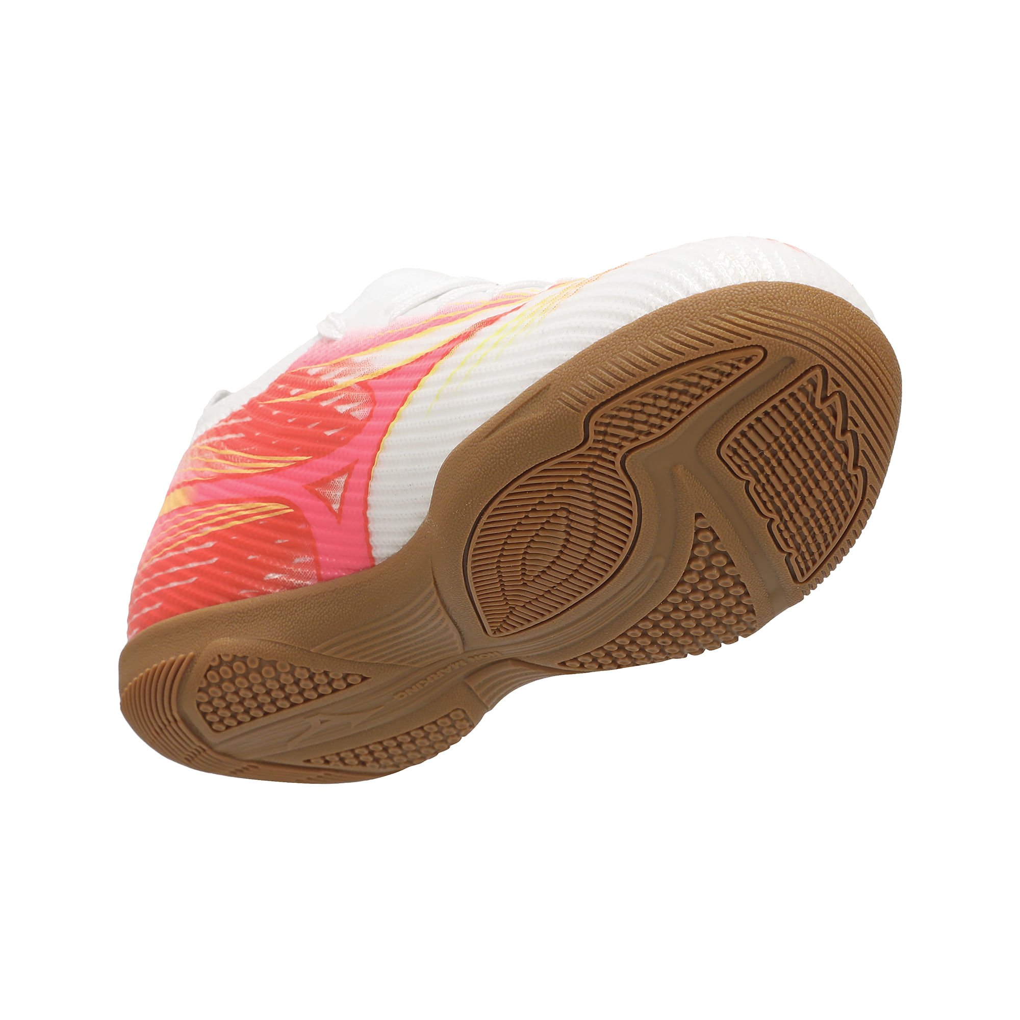 Chuteira Mizuno Alpha Club In Infantil Branco/Coral 5