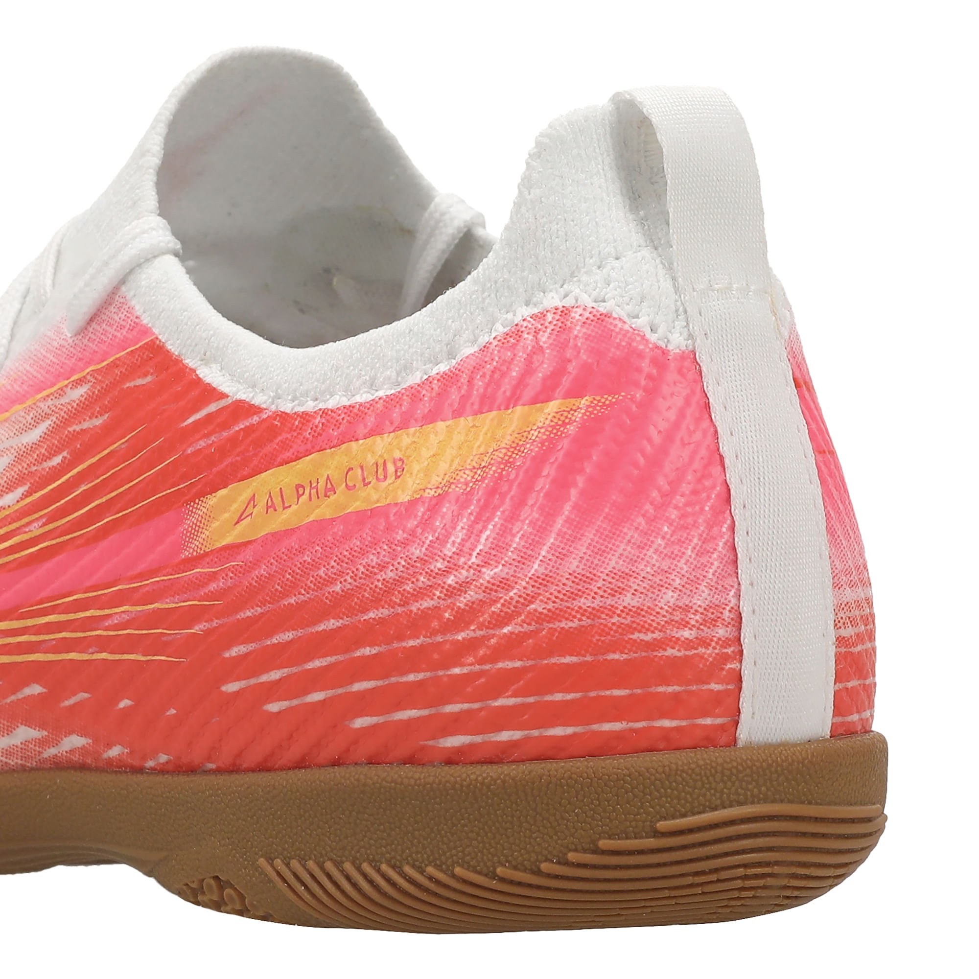 Chuteira Mizuno Alpha Club In Infantil Branco/Coral 6