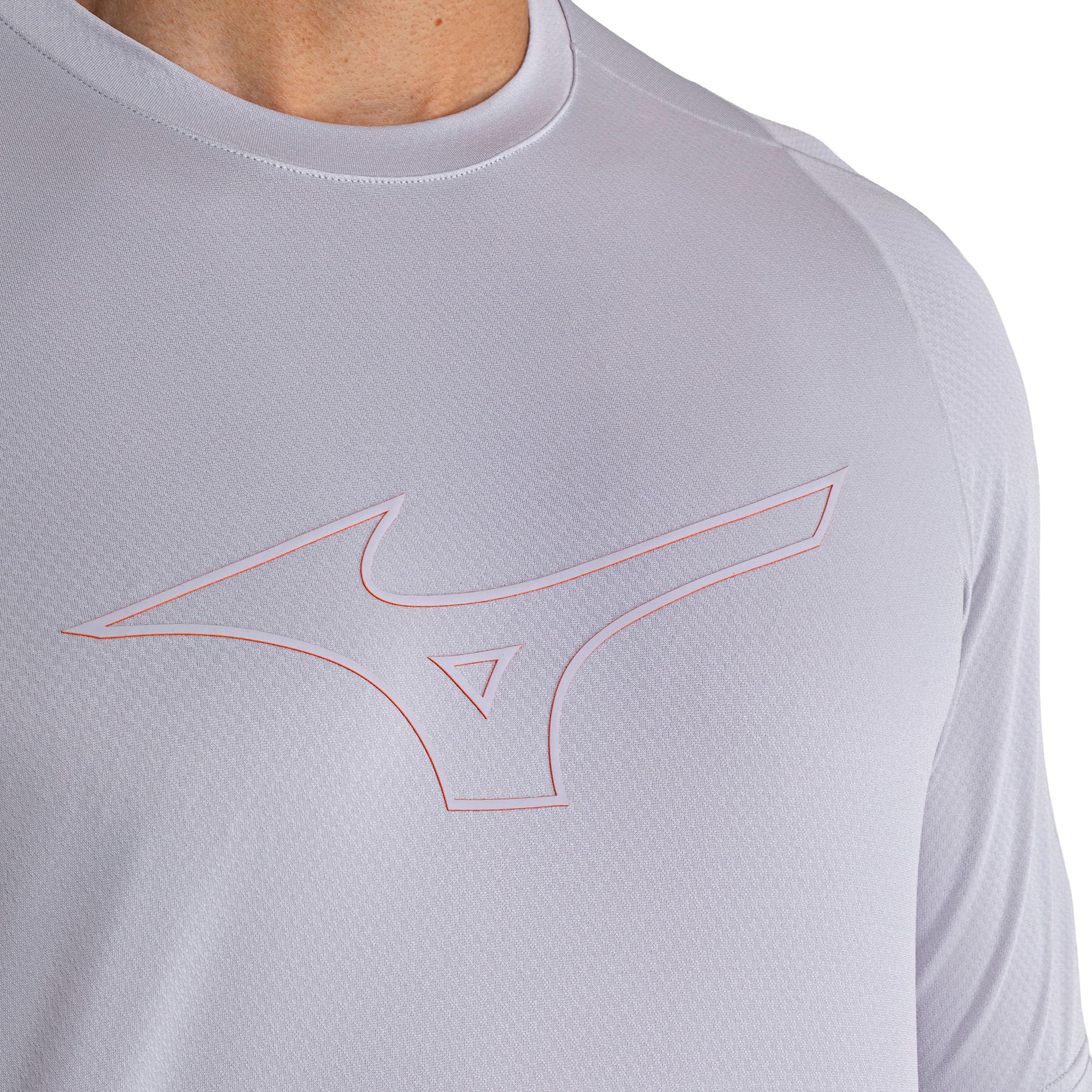 Camiseta de Corrida Mizuno Run Easy 5 Masculina Cinza 4