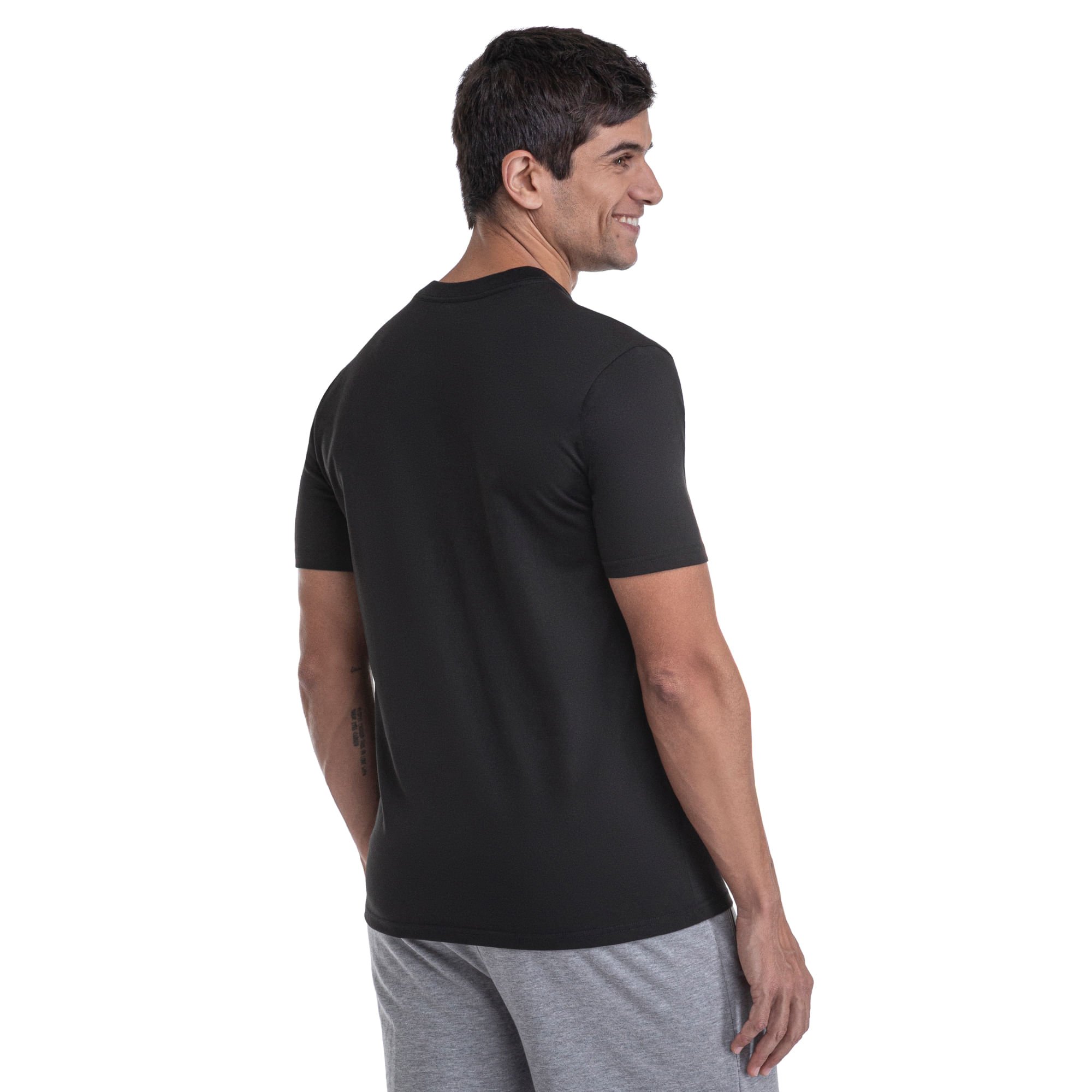 Camiseta Casual Mizuno Big Logo Masculina Preto 3