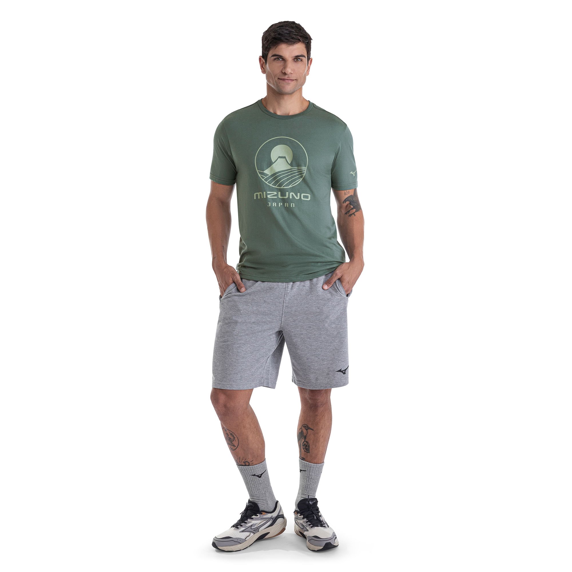 Camiseta Mizuno Stamp 2 Masculina Azul 4