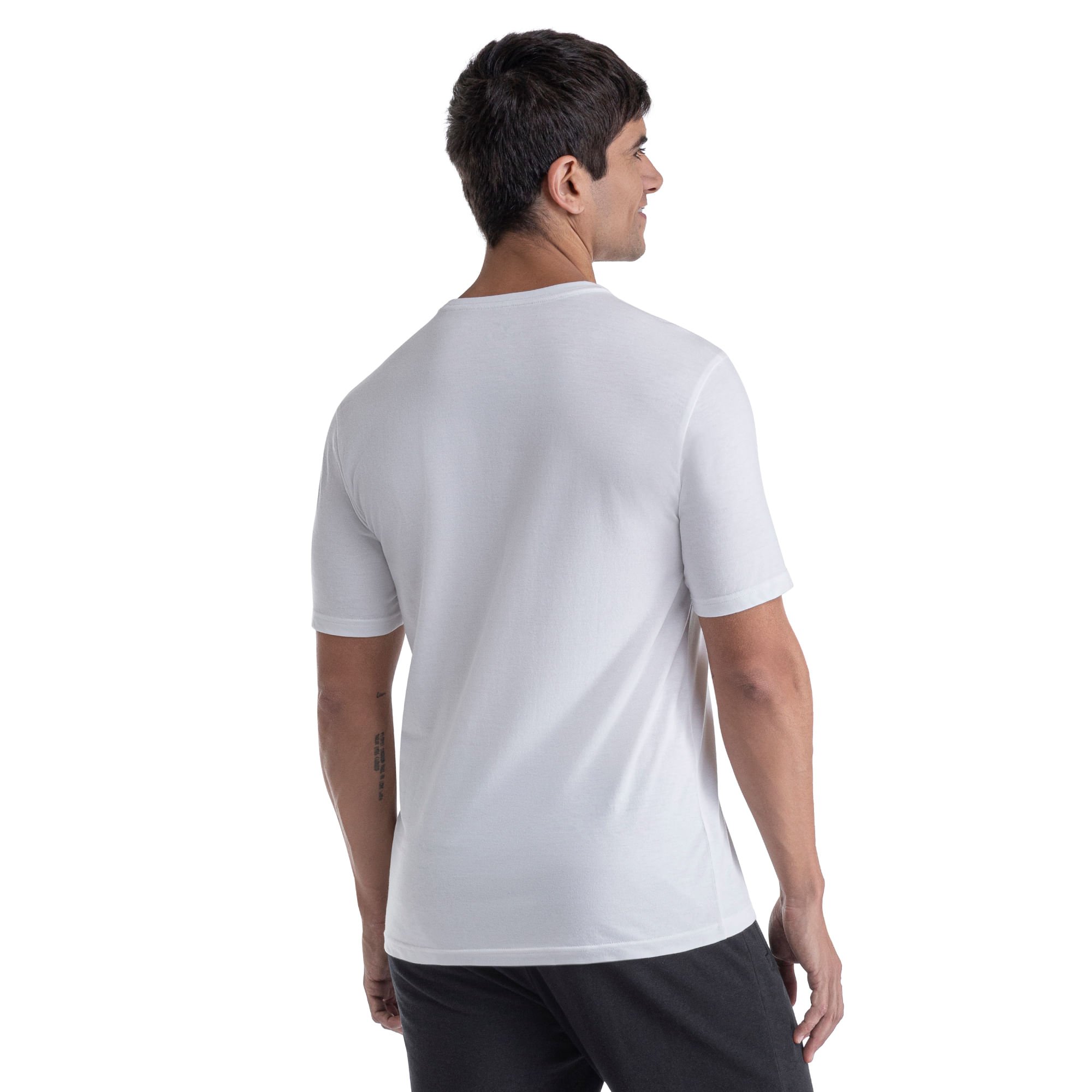 Camiseta Mizuno Stamp 2 Masculina Branco 3