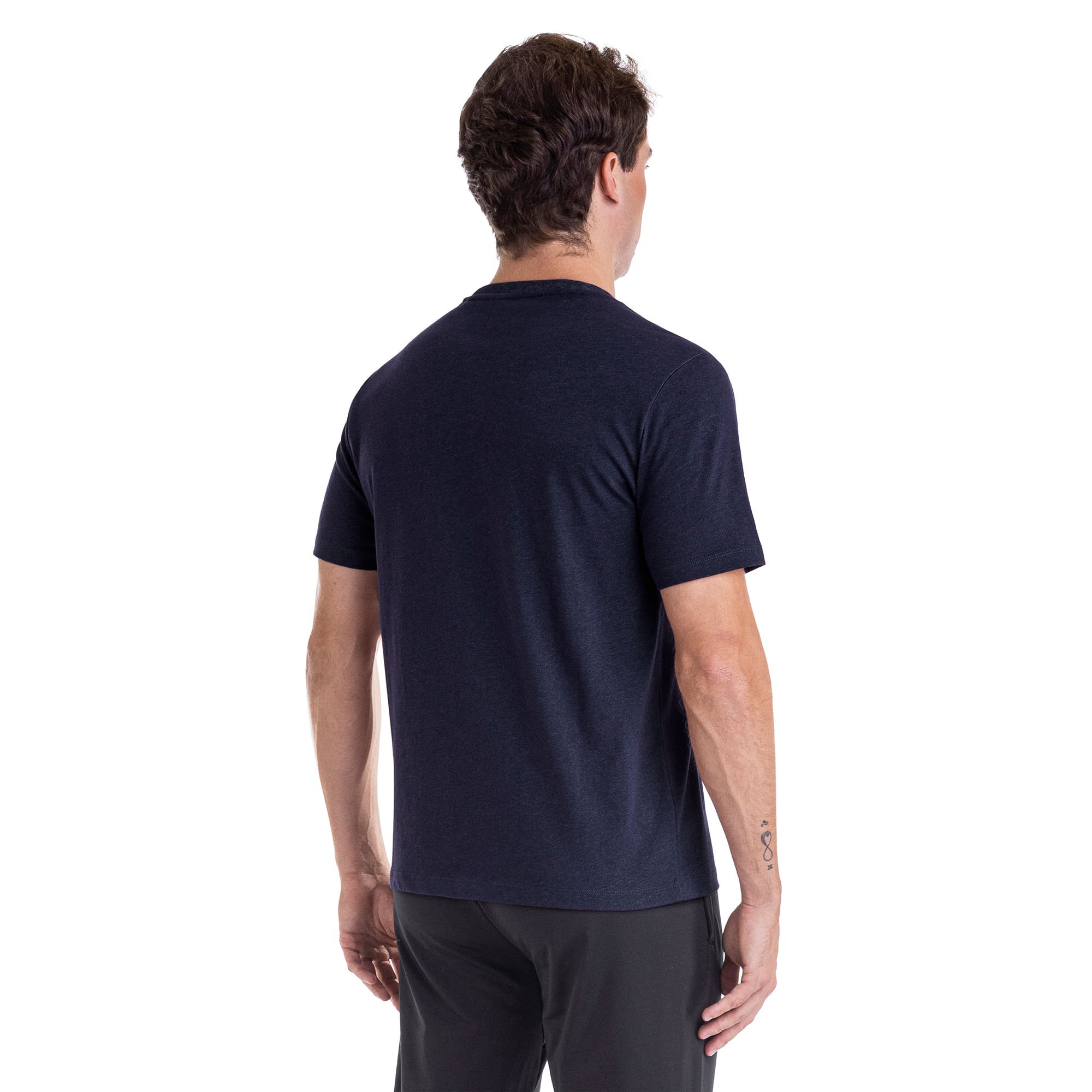 Camiseta de Treino Mizuno Lifestyle Logo Masculina Azul 3