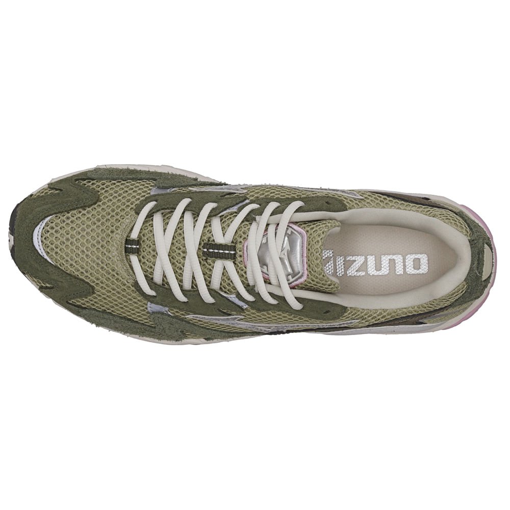 Tênis Casual Mizuno Wave Rider 10 Premium Verde/Bege 4