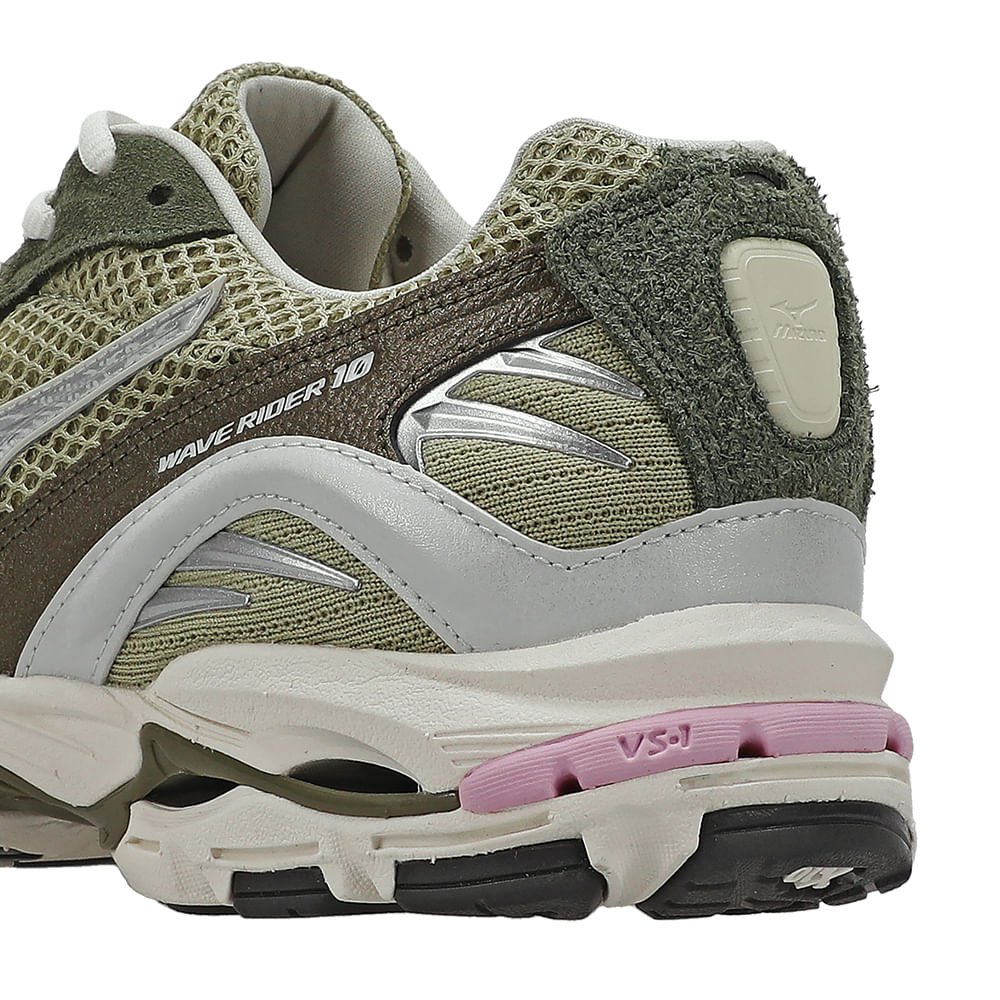 Tênis Casual Mizuno Wave Rider 10 Premium Verde/Bege 8