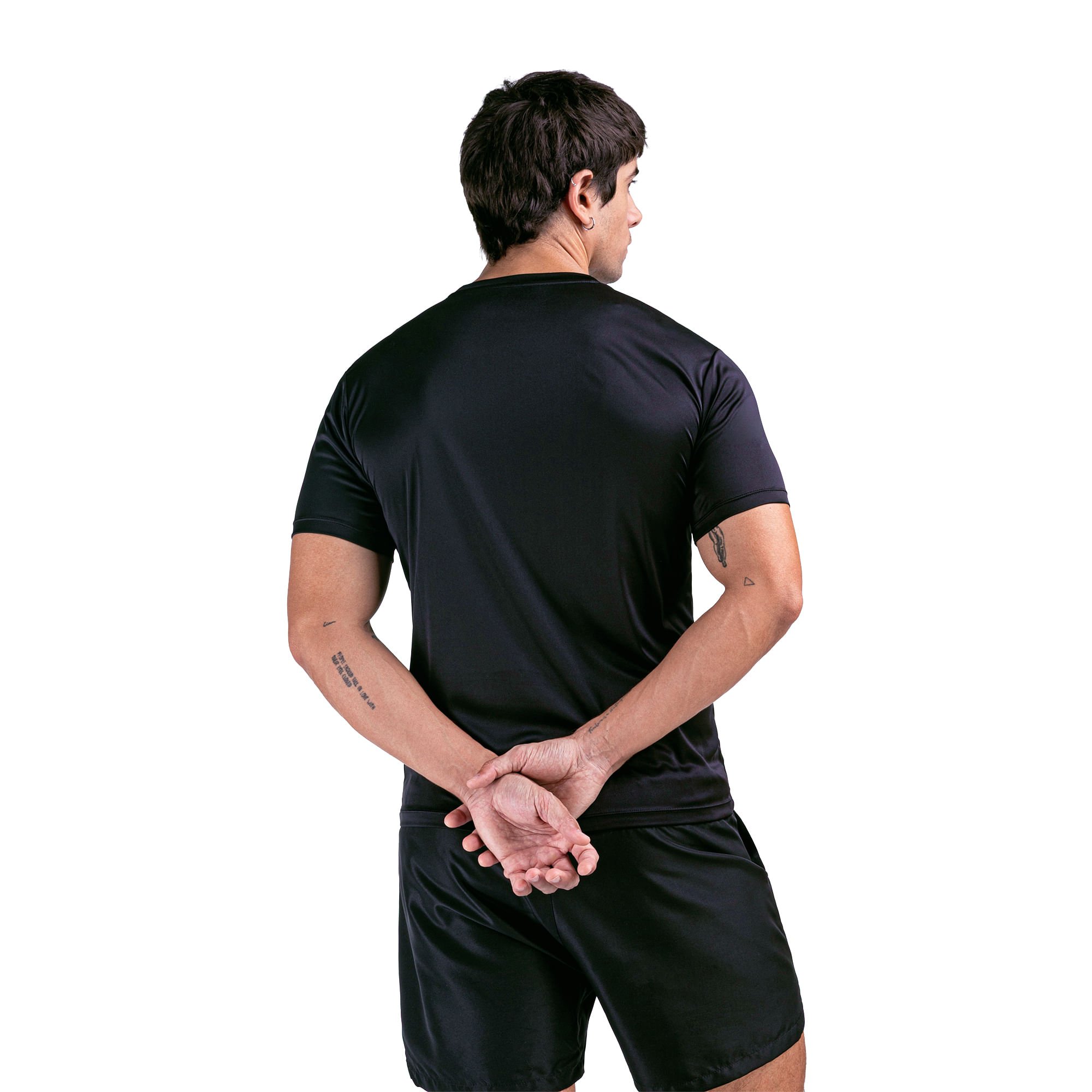 Camiseta de Corrida Mizuno Focus Stamp Masculina Preto 3