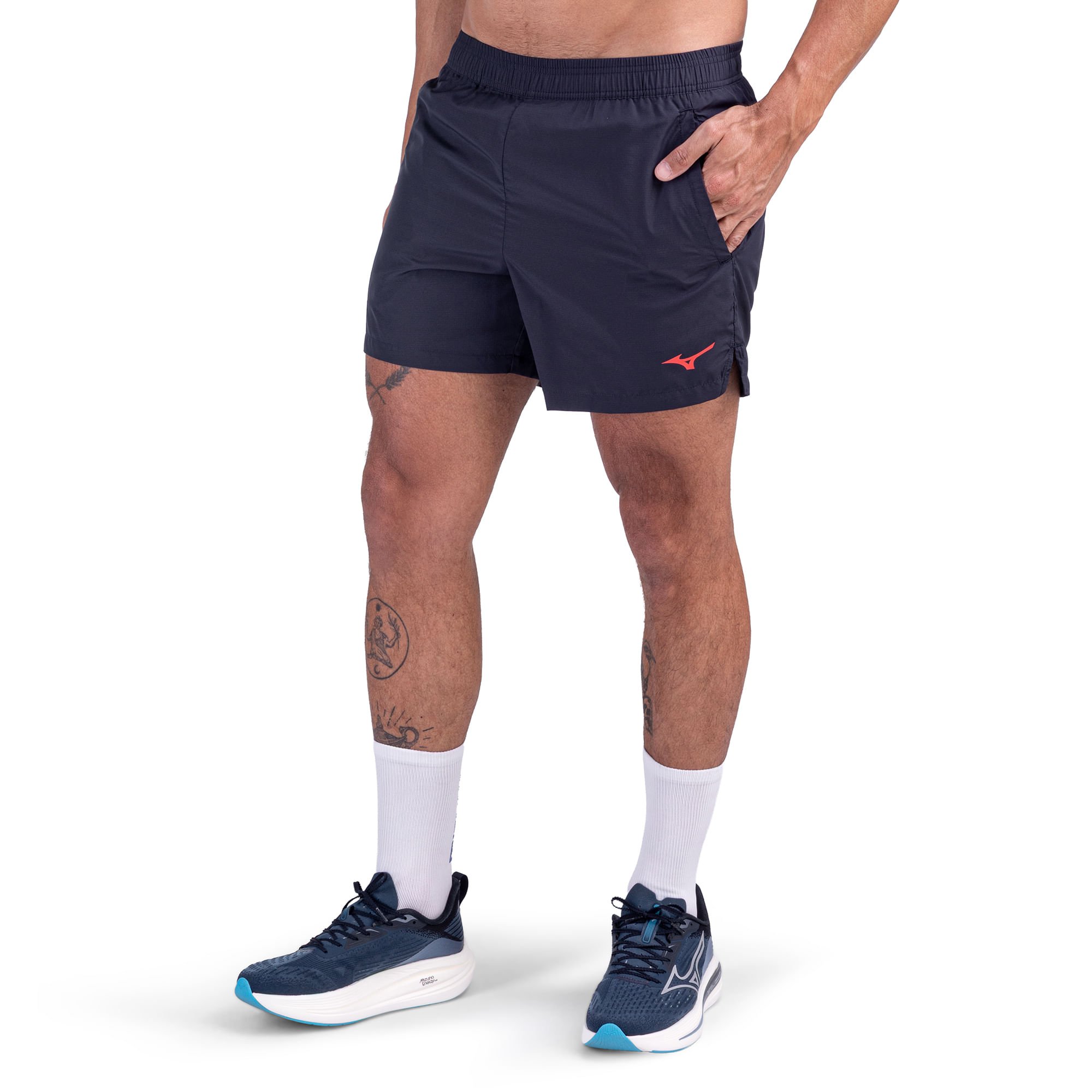 Shorts de Corrida Mizuno High 3 Masculino Azul 2