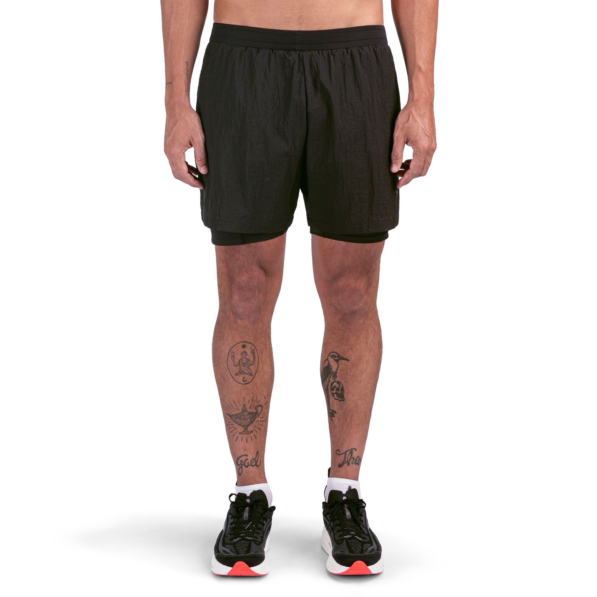 Shorts 2 em 1 de Corrida Mizuno High 3 Masculino
