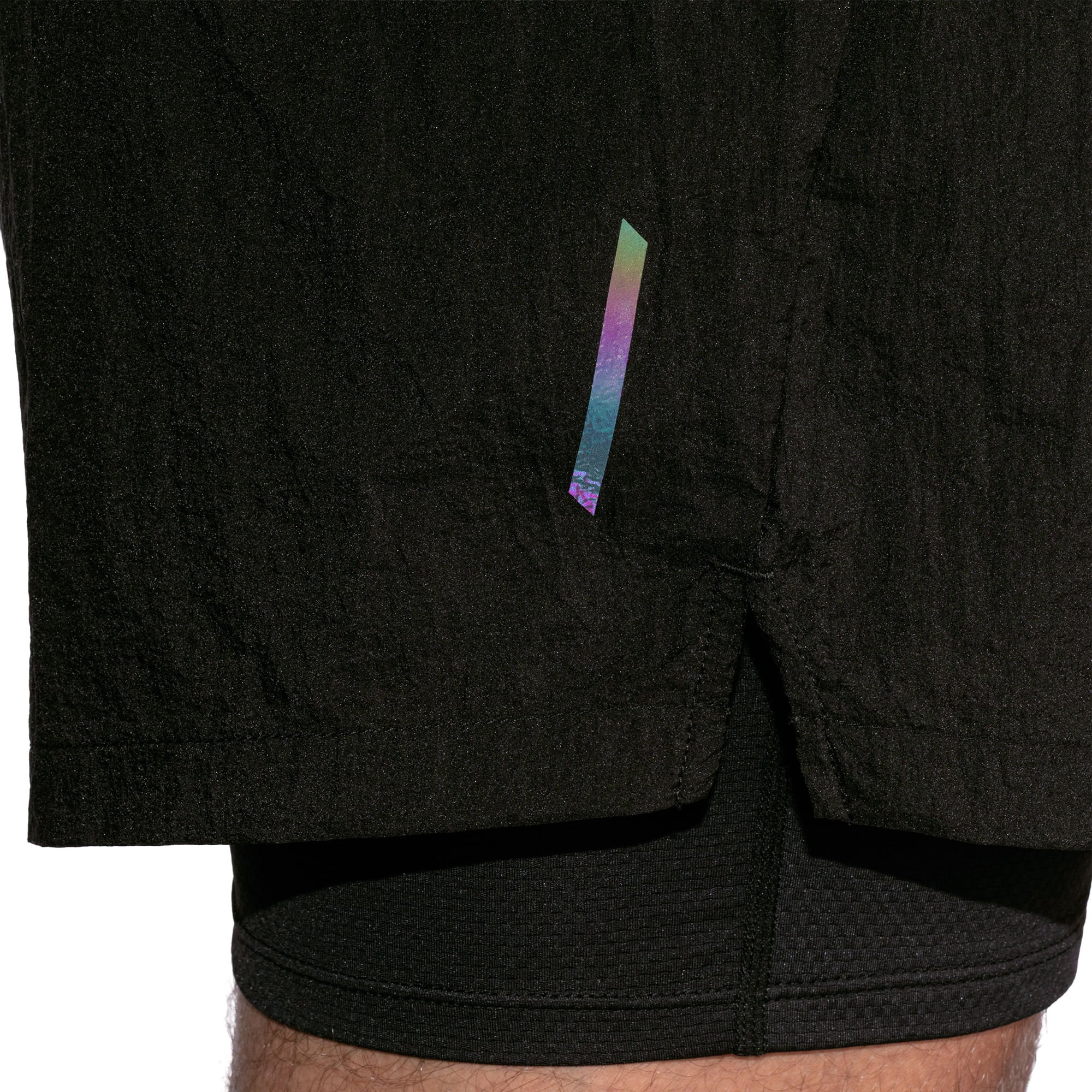 Shorts 2 em 1 de Corrida Mizuno High 3 Masculino Preto 8