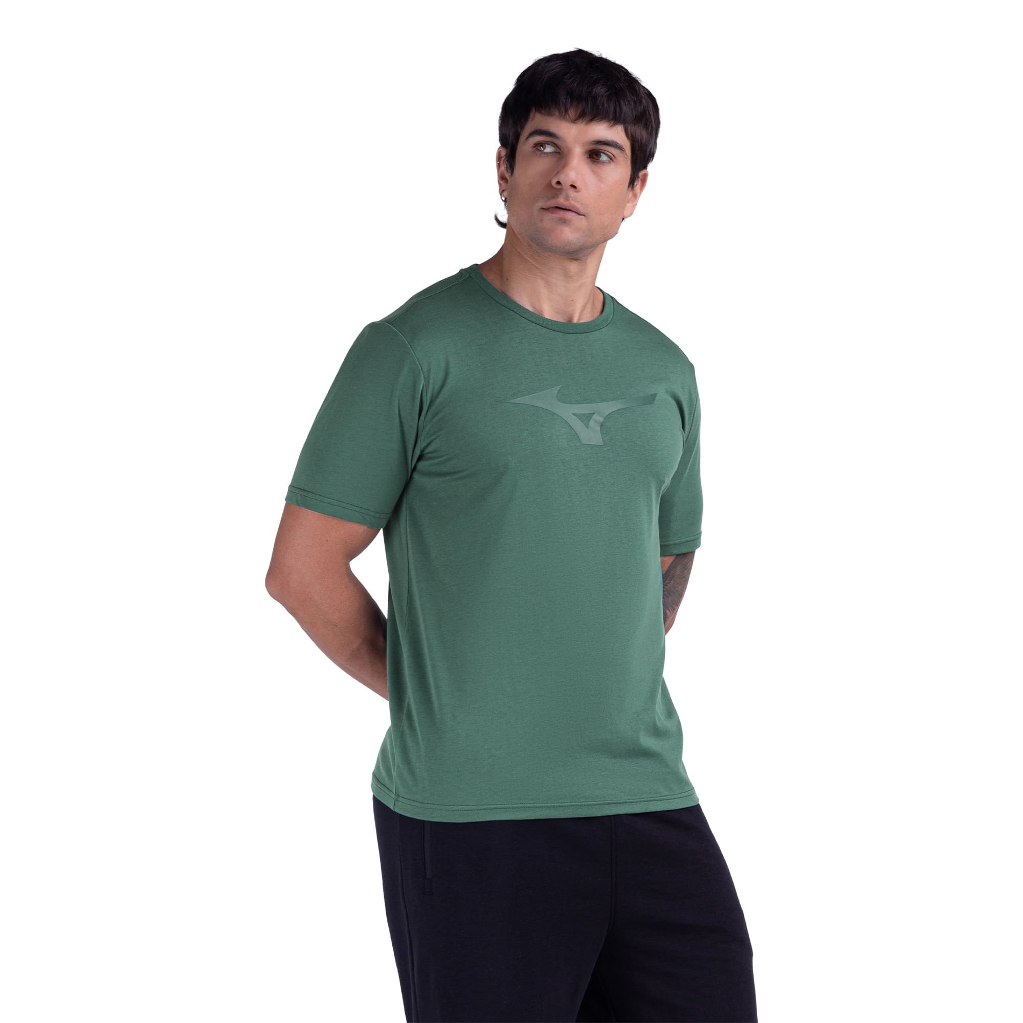 Camiseta Mizuno Basic Big Masculina Verde 2