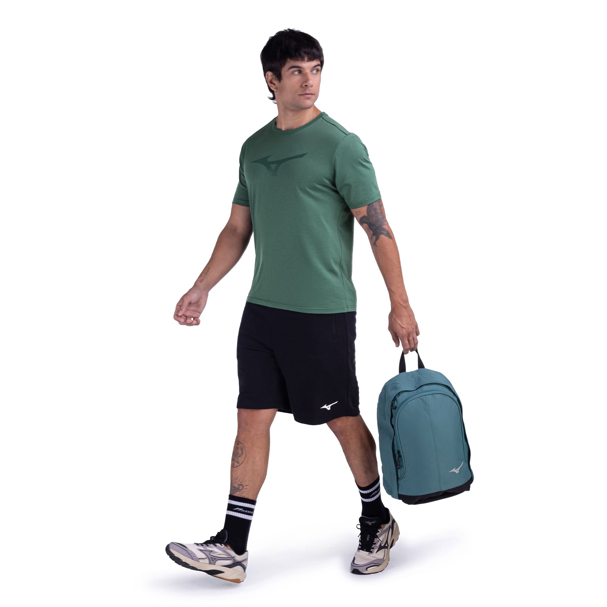 Camiseta Mizuno Basic Big Masculina Verde 5