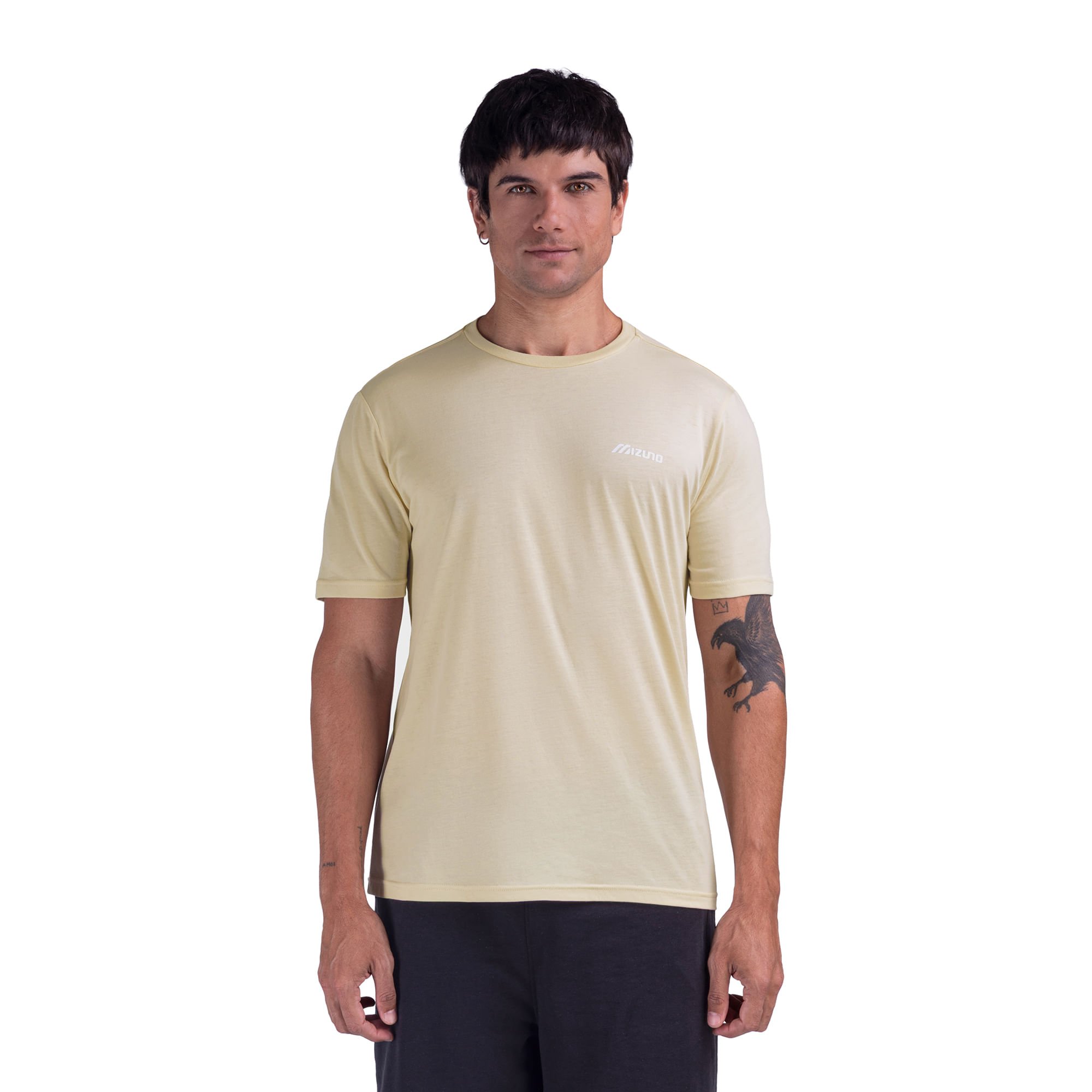 Camiseta Mizuno Basic Logo 2 Masculino Bege 2