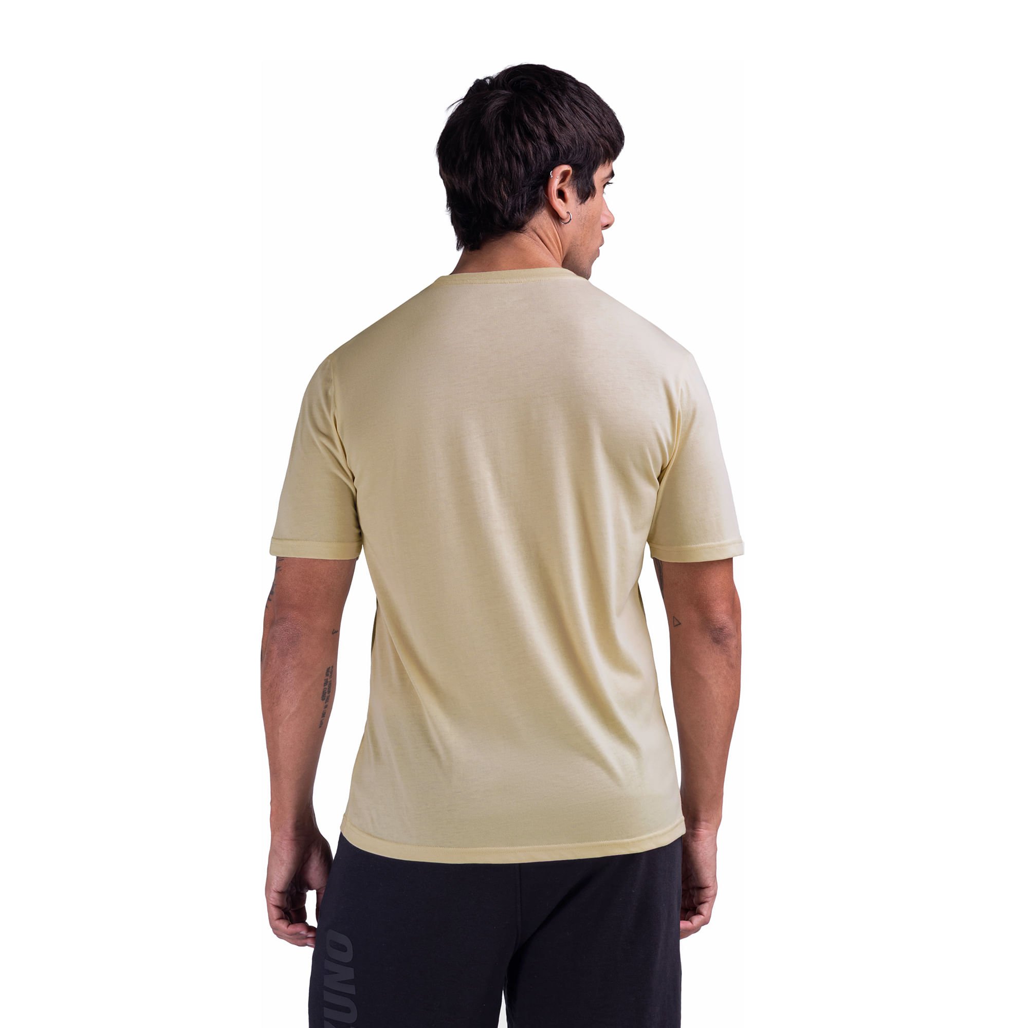 Camiseta Mizuno Basic Logo 2 Masculino Bege 4