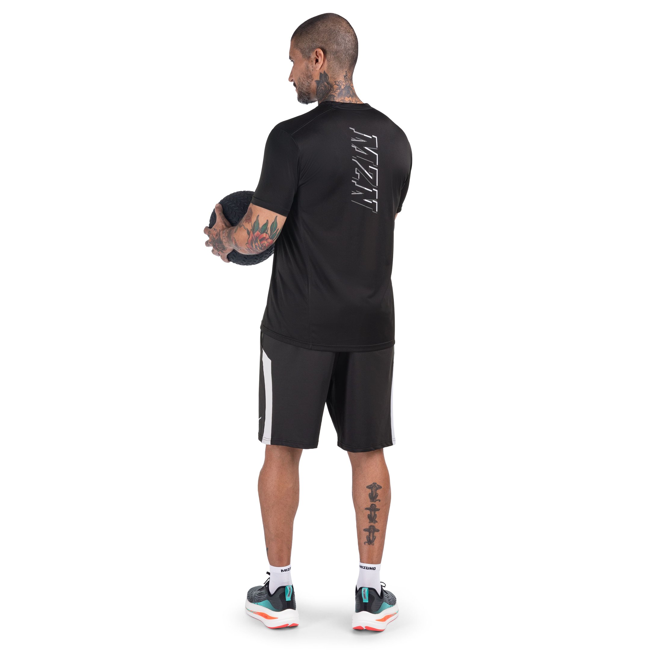 Camiseta de Treino Mizuno Prime Masculina Preto 6