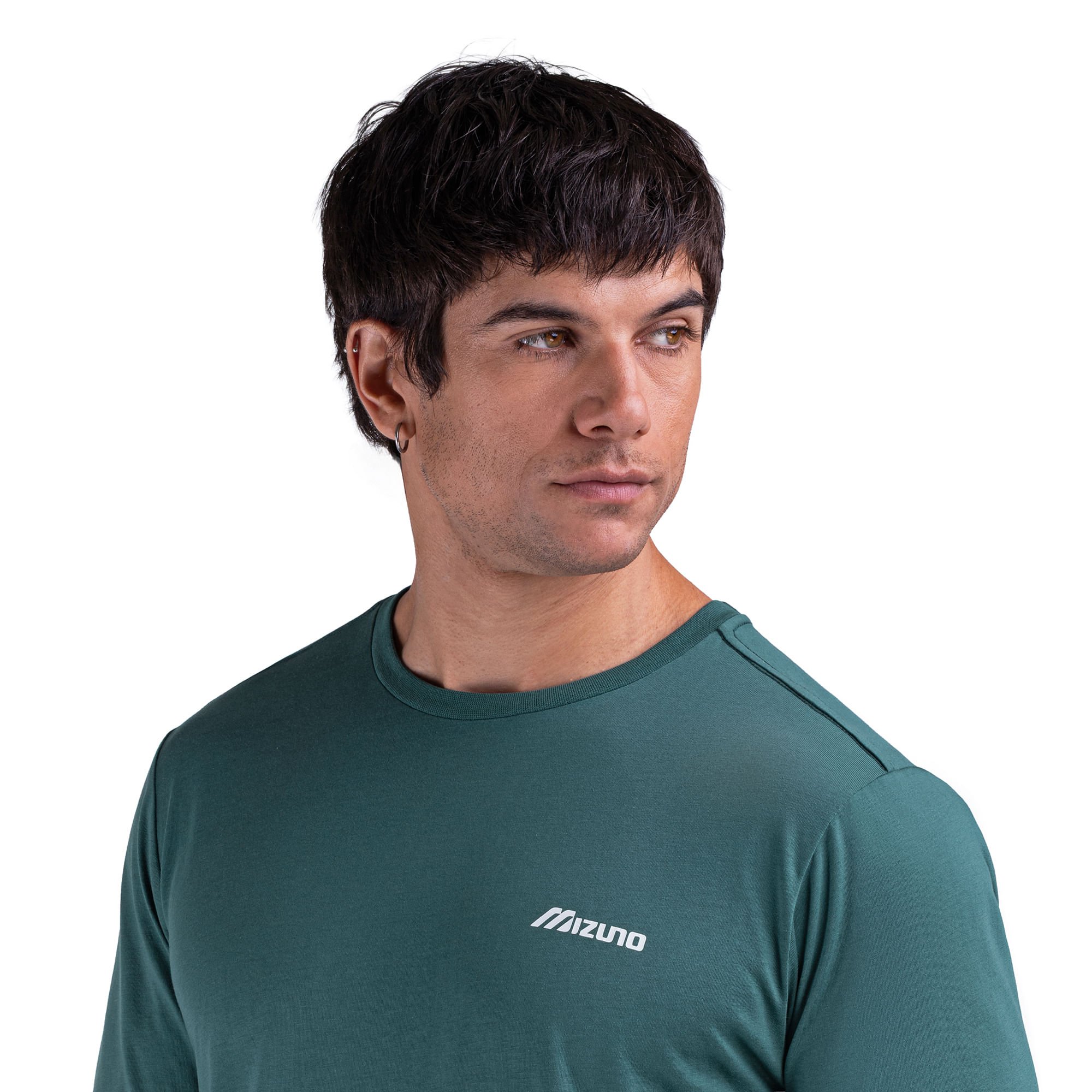 Camiseta Mizuno Basic Logo 2 Masculino Verde 4