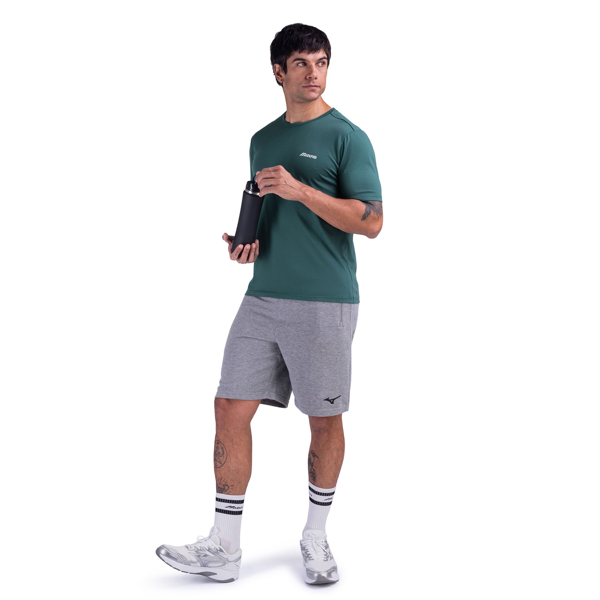 Camiseta Mizuno Basic Logo 2 Masculino Verde 6