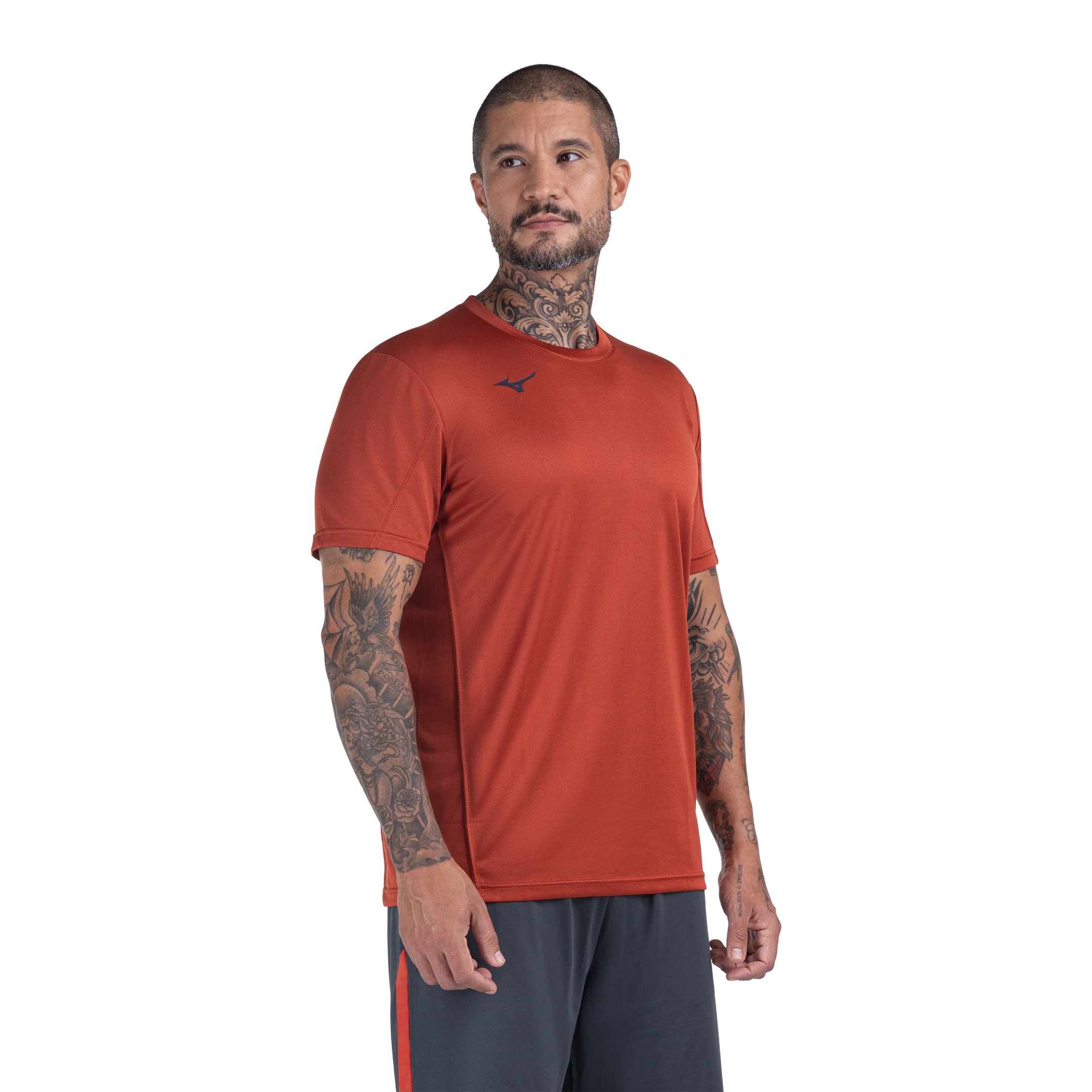 Camiseta de Treino Mizuno Prime Masculina Laranja 2