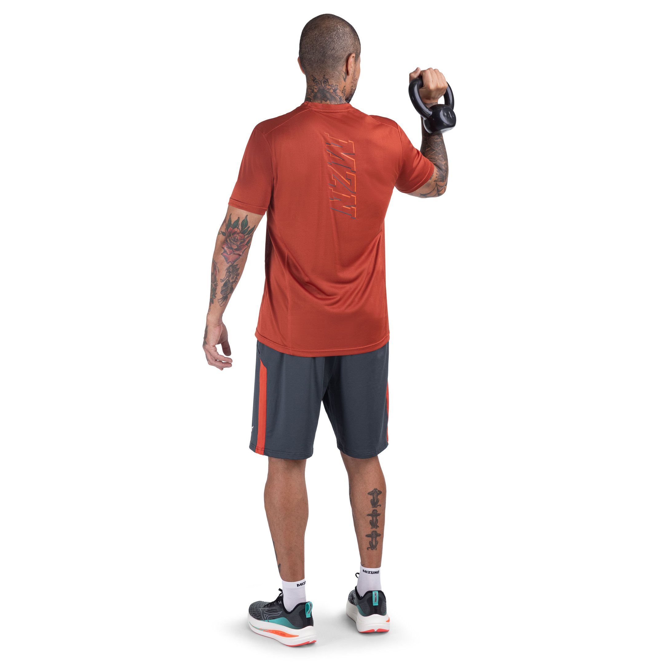 Camiseta de Treino Mizuno Prime Masculina Laranja 5