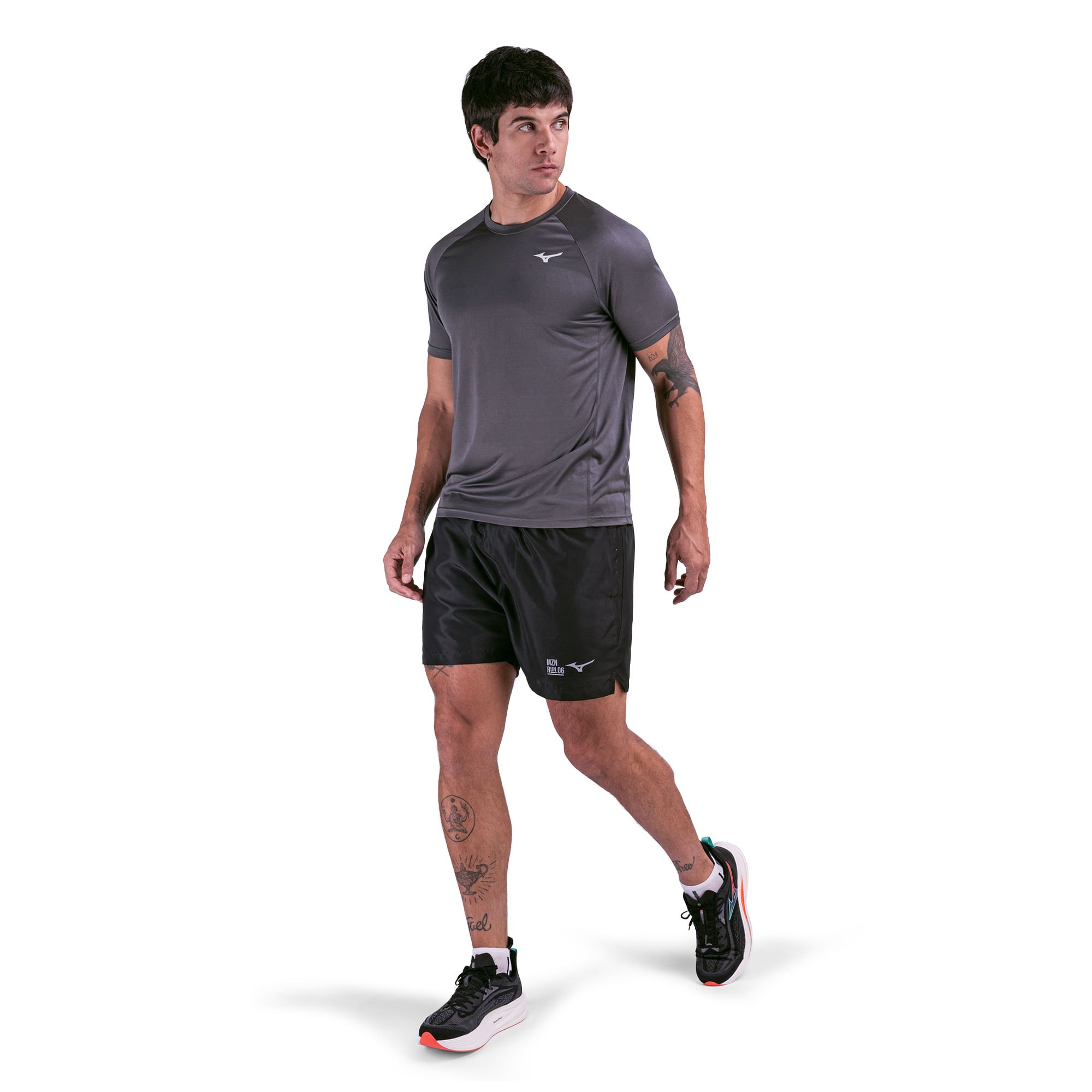 Bermuda de Corrida Mizuno Run Easy 6 Masculina Preto 7