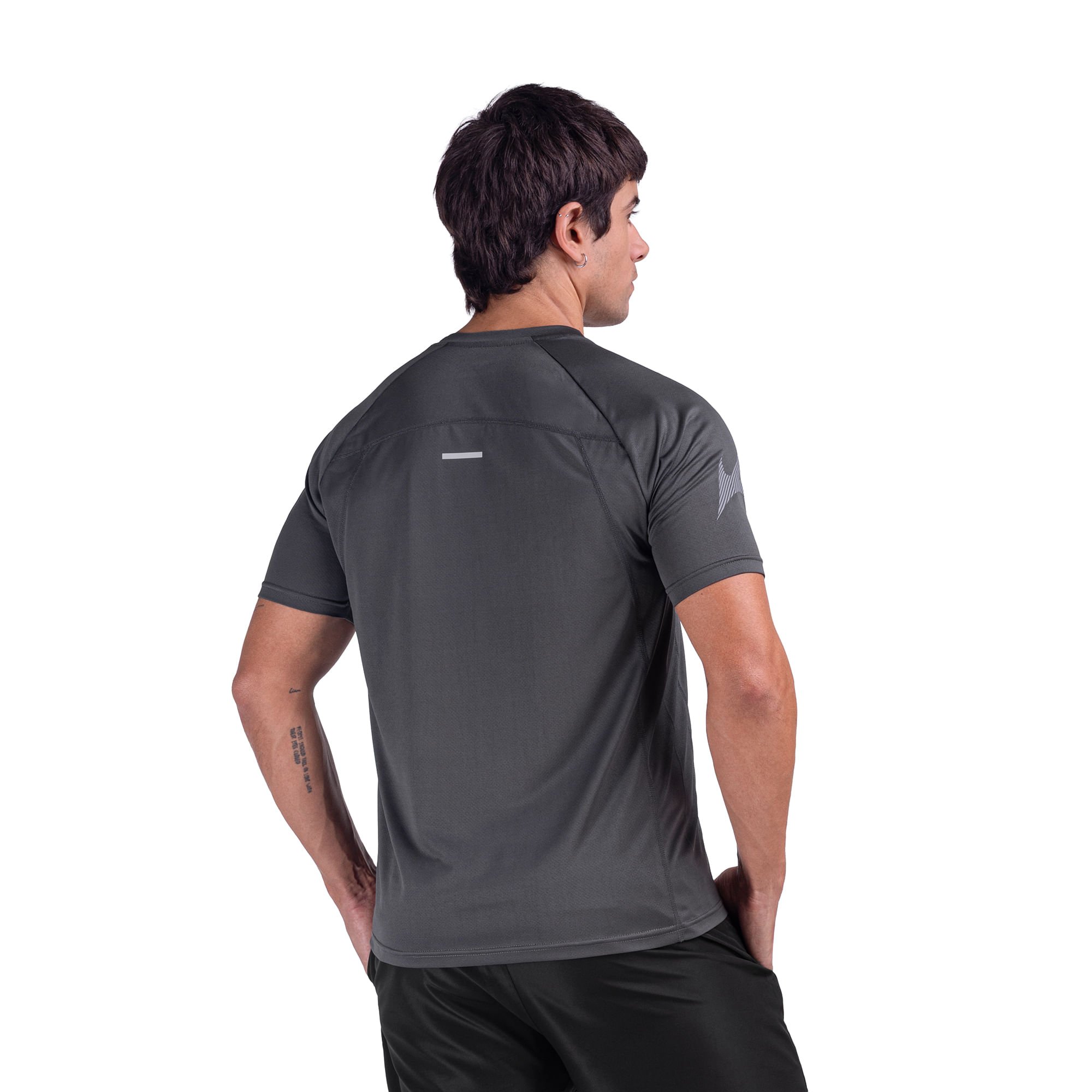 Camiseta de Corrida Mizuno Run Easy 6 Masculina Cinza 3