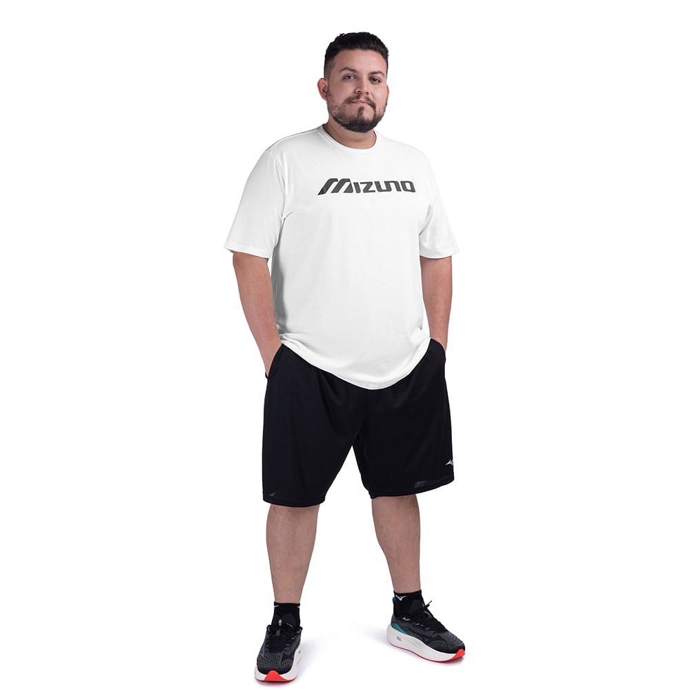 Camiseta Mizuno Big Logo Masculina Branco 5