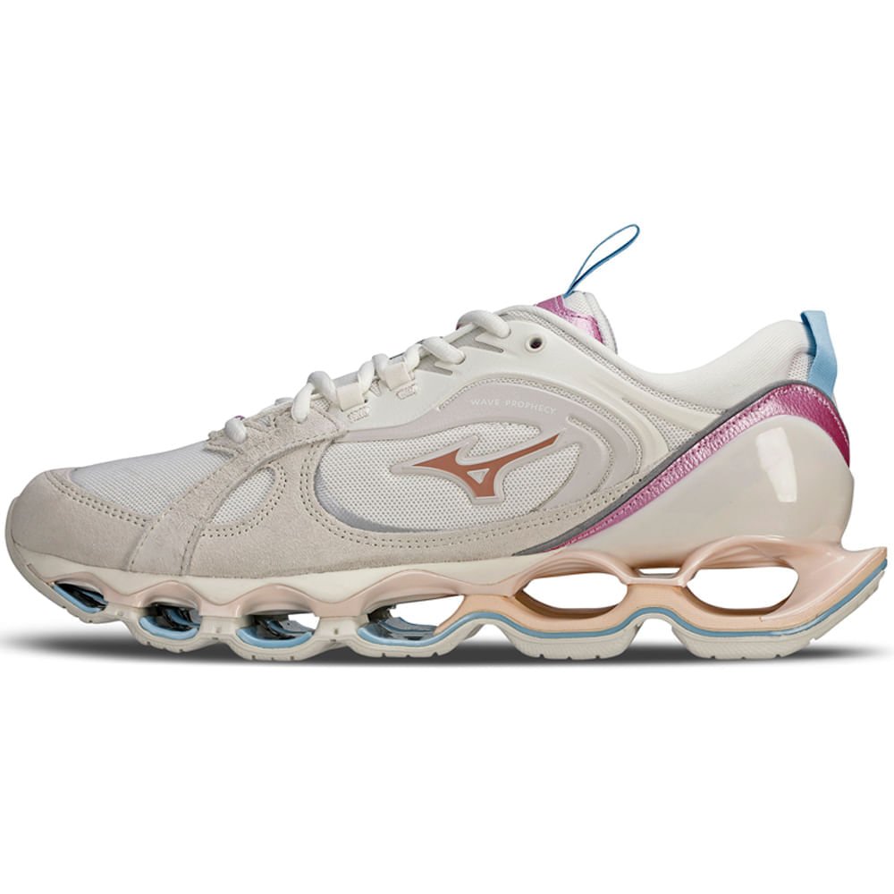 Tênis Casual Mizuno Wave Prophecy Beta 2 Fashion Lover Bege 1