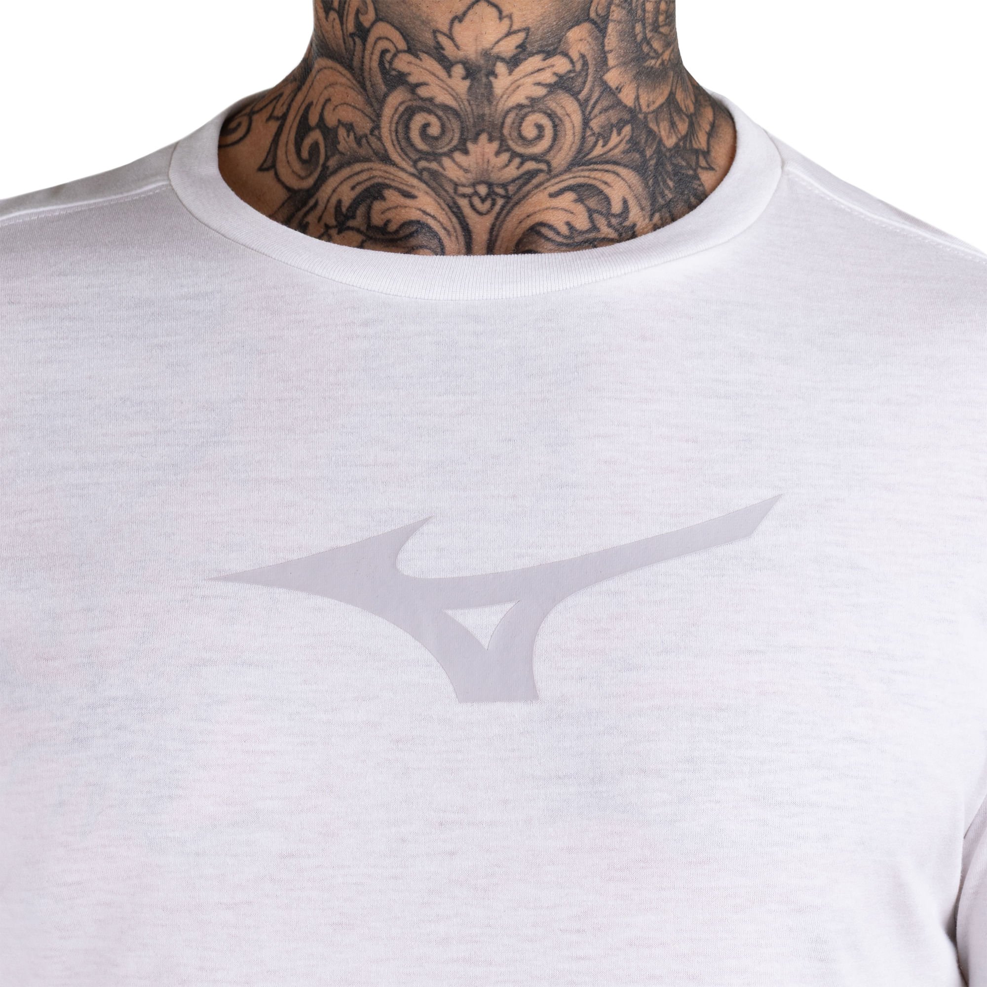 Camiseta de Treino Mizuno Lifestyle Masculina Branco 4