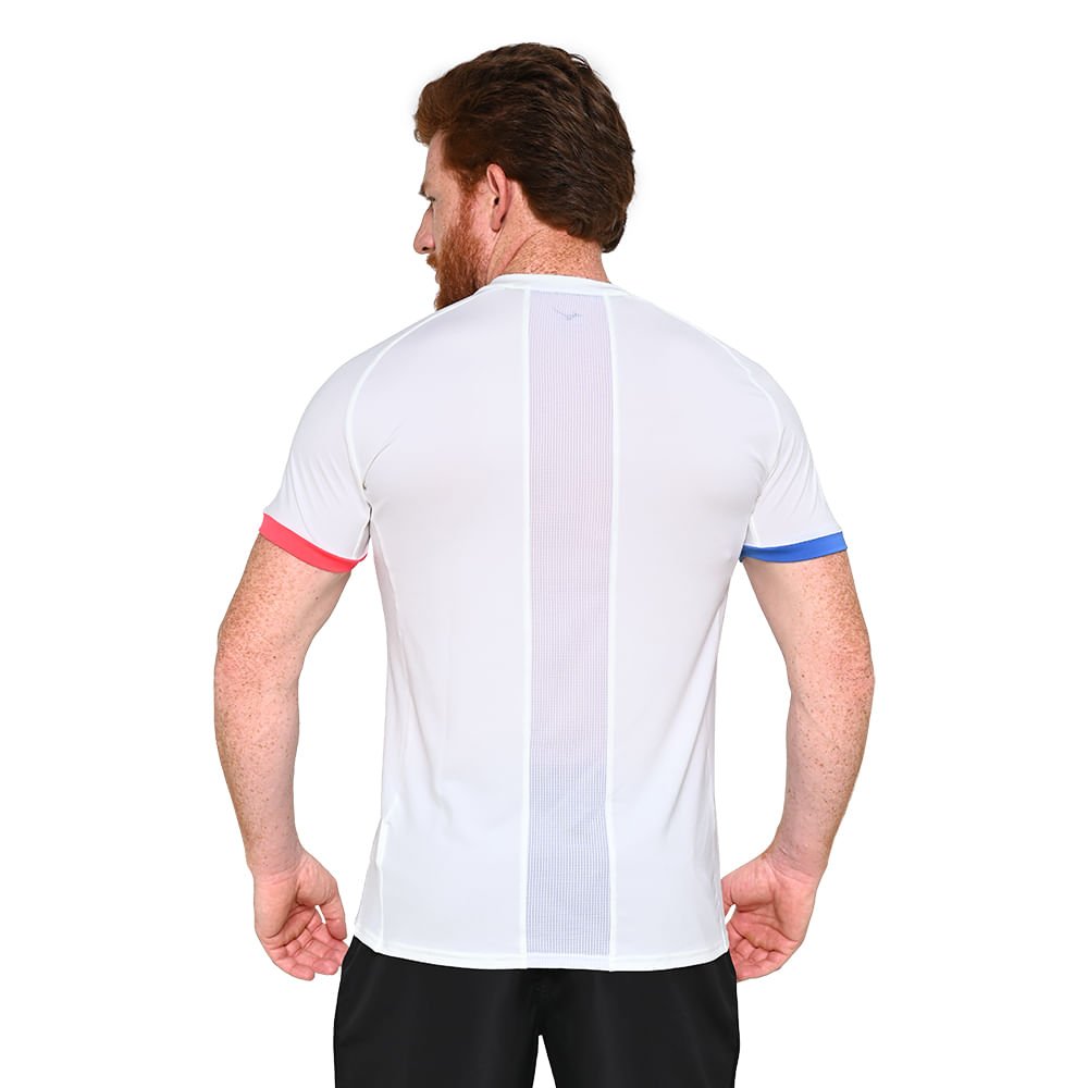 Camiseta de Tennis Mizuno Shadow Graphic Masculina Branco 4