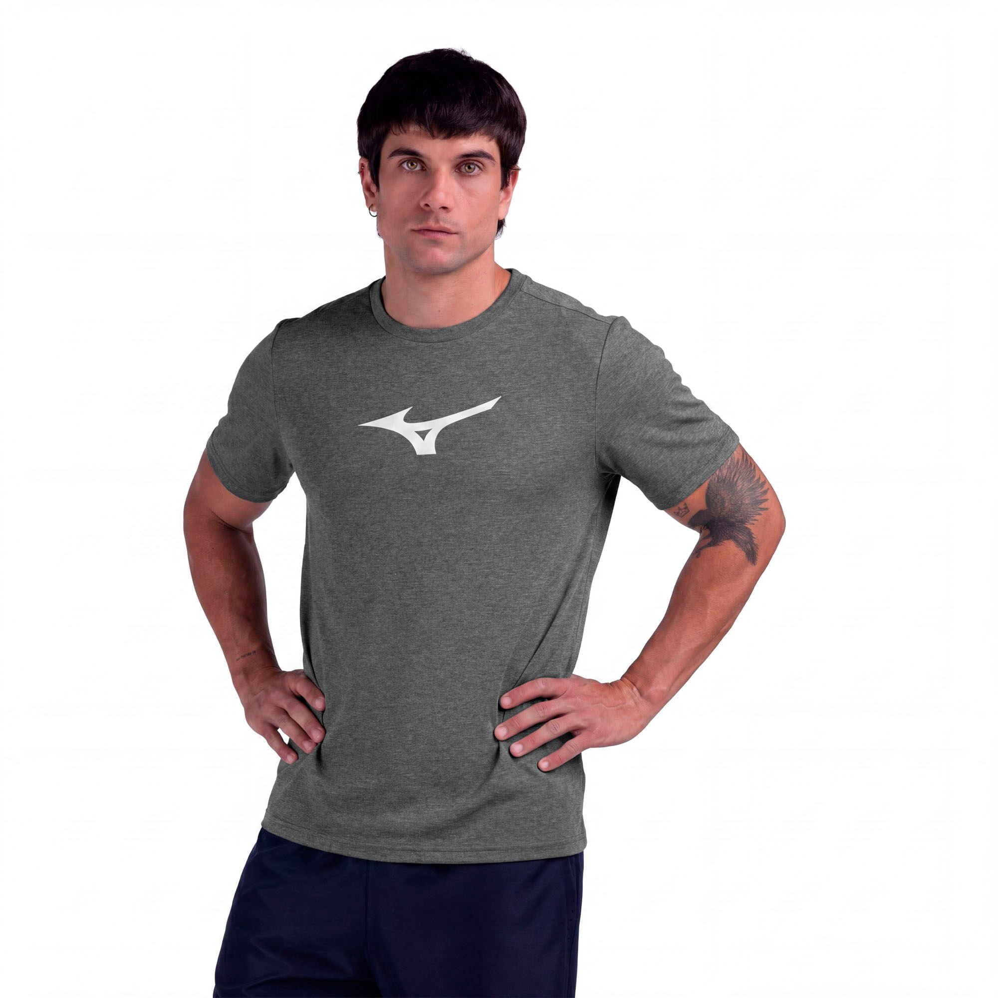Camiseta de Treino Mizuno Lifestyle Masculina Cinza 2