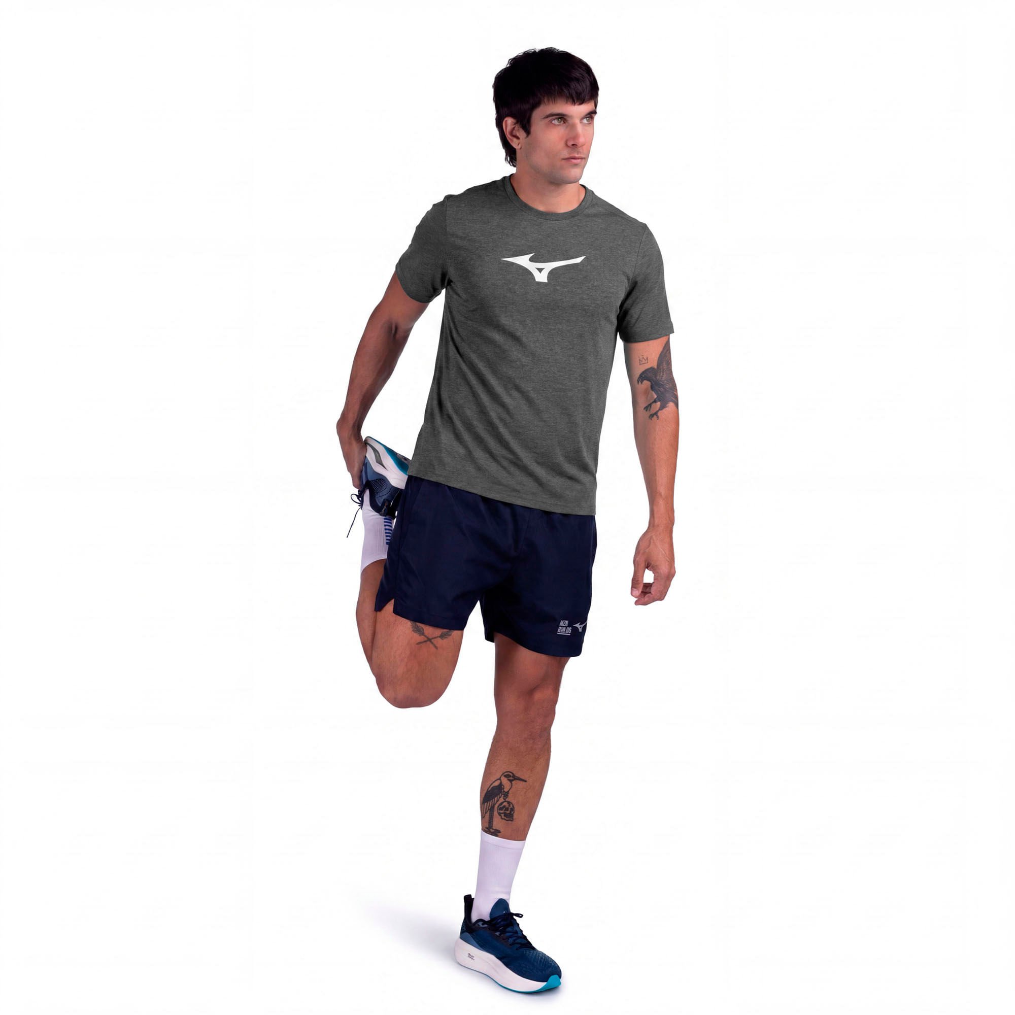Camiseta de Treino Mizuno Lifestyle Masculina Cinza 5