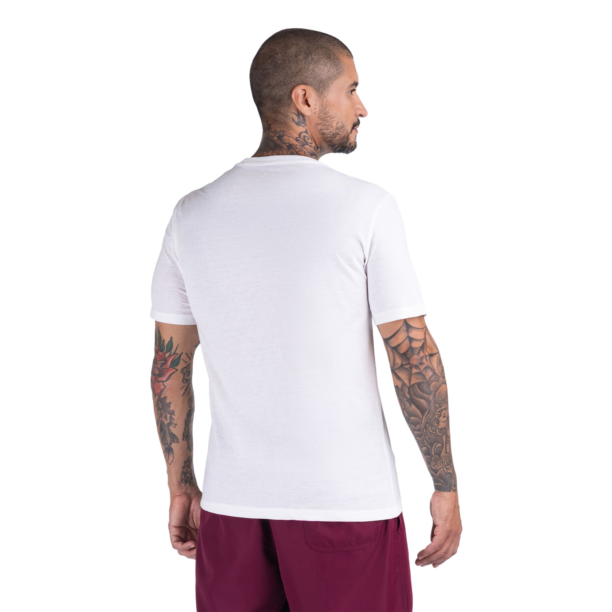 Camiseta de Treino Mizuno Lifestyle Logo Masculina Branco 3