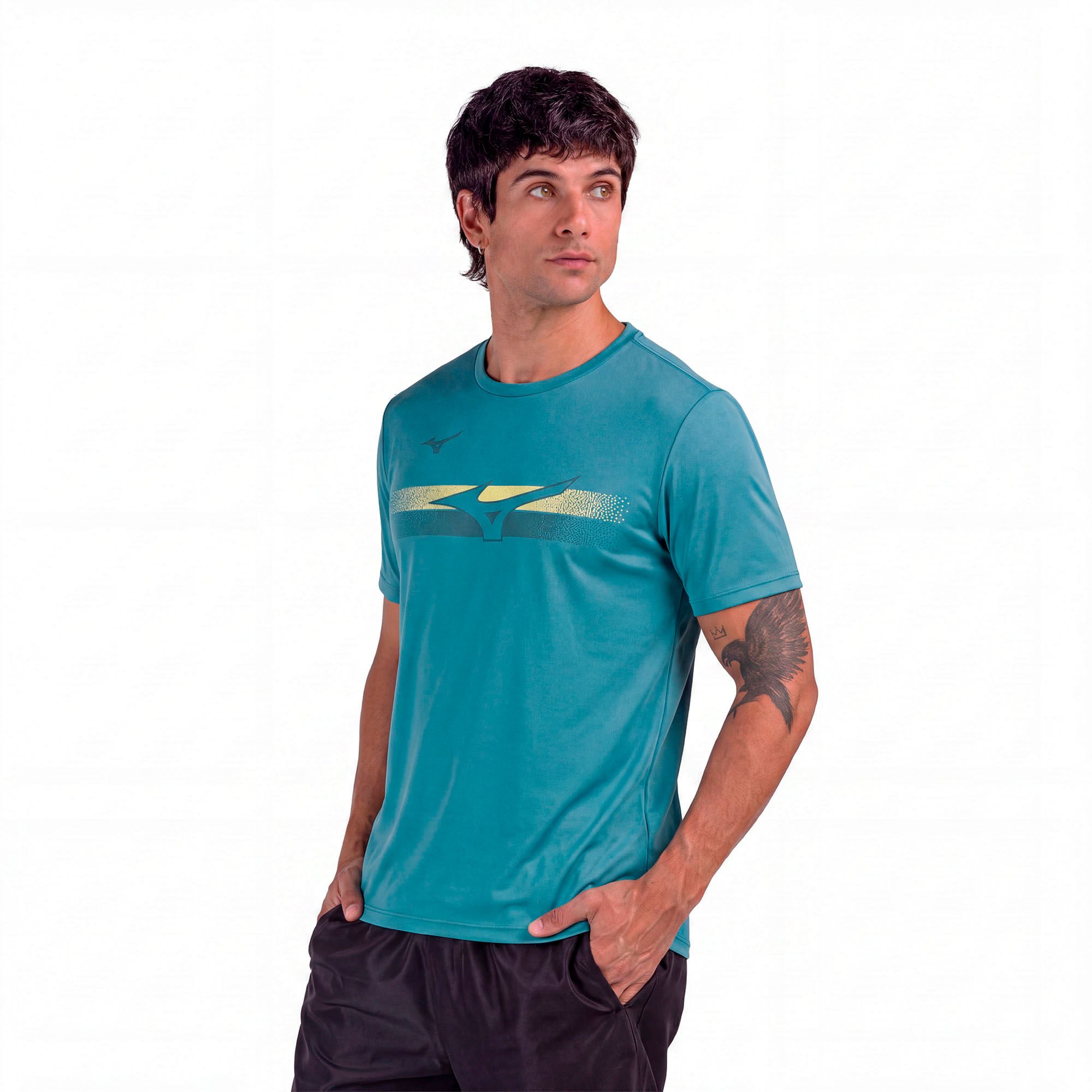 Camiseta de Treino Mizuno Energy Stamp III Masculina Azul 2