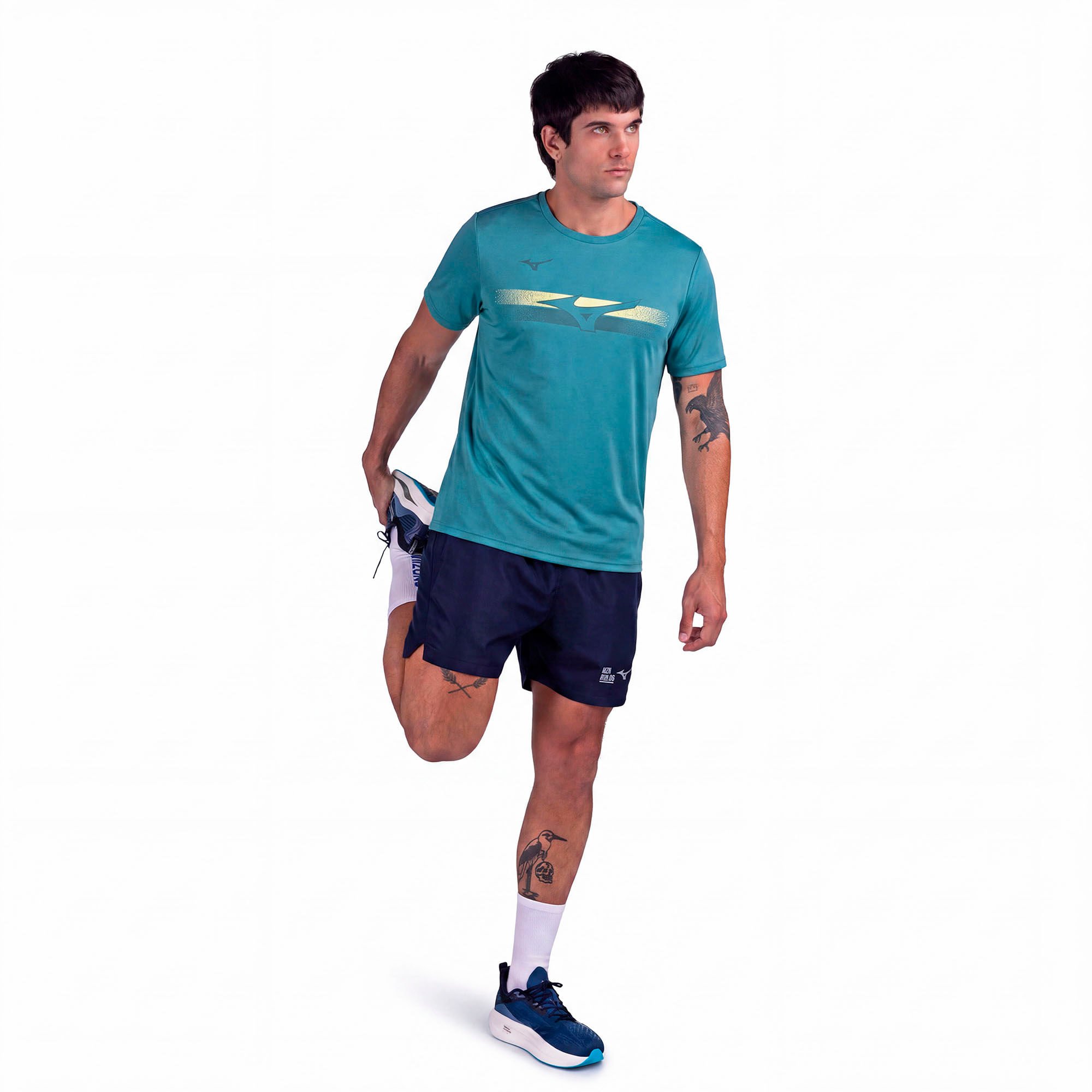 Camiseta de Treino Mizuno Energy Stamp III Masculina Azul 4