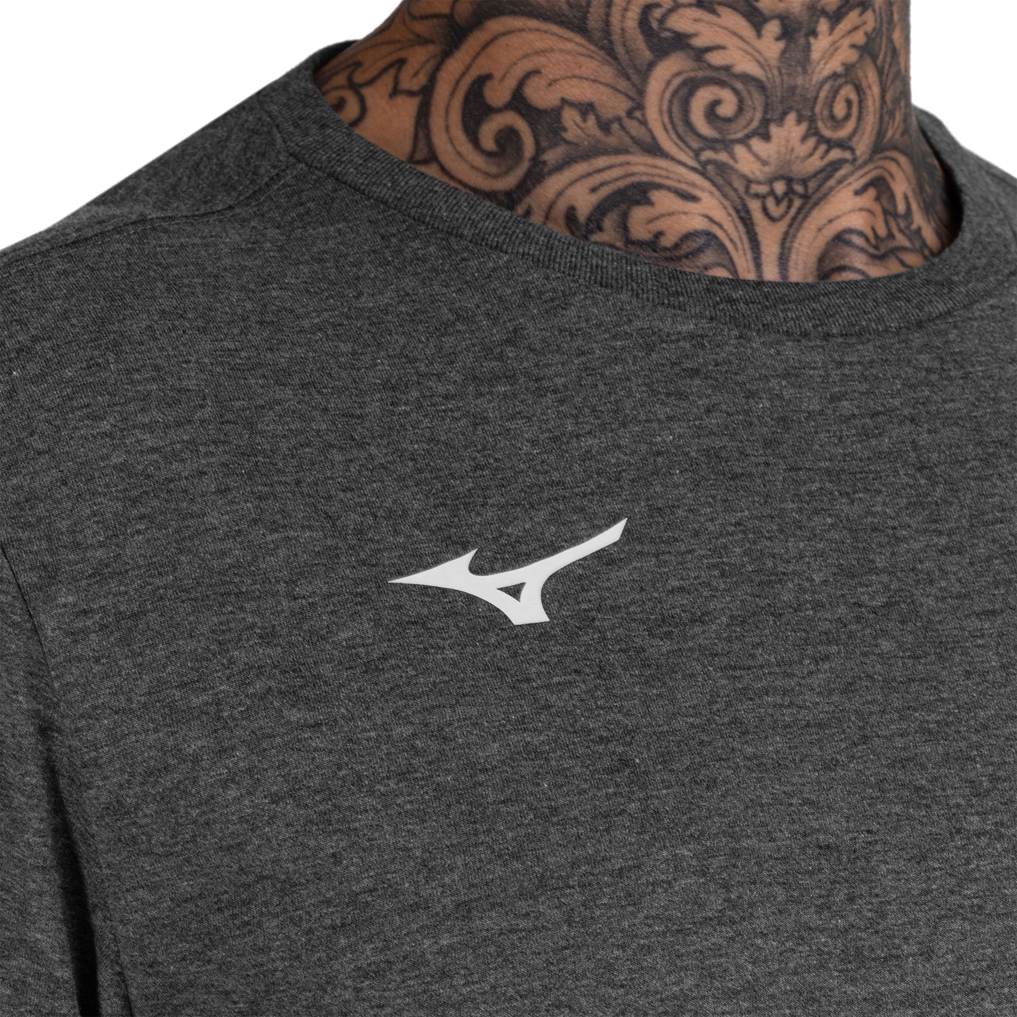 Camiseta de Treino Mizuno Lifestyle Logo Masculina Cinza 4