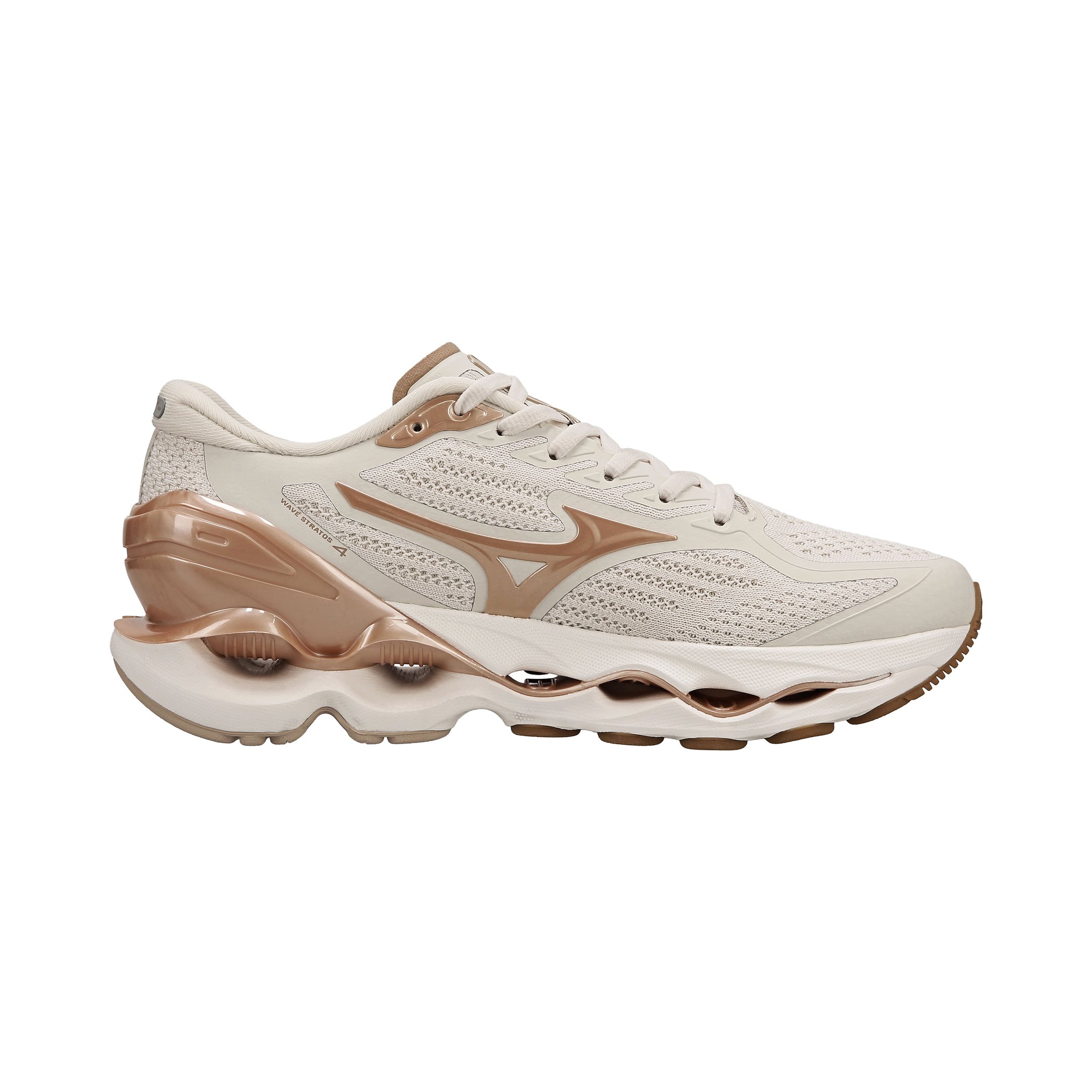 Tênis de Corrida Mizuno Wave Stratos 4 Bege 3