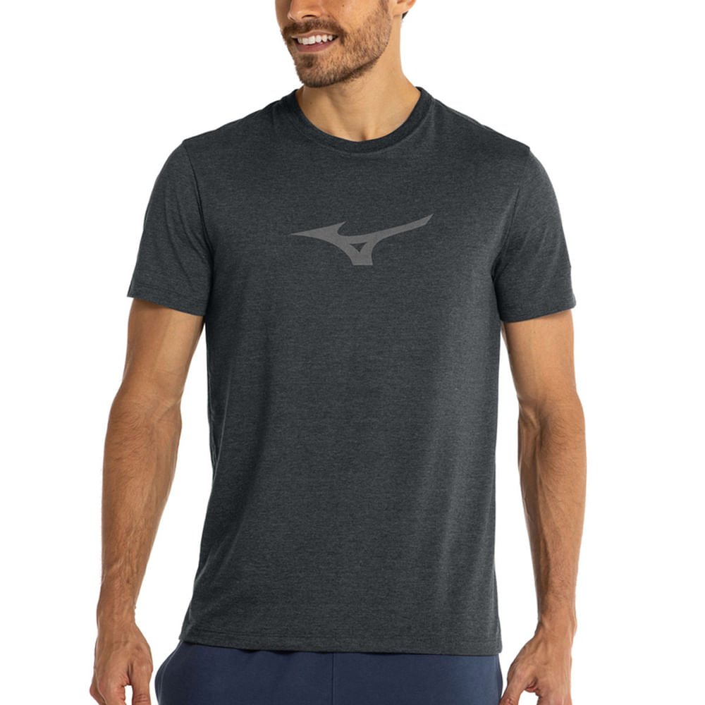 Camiseta Casual Masculina Mizuno LifeStyle Cinza 1