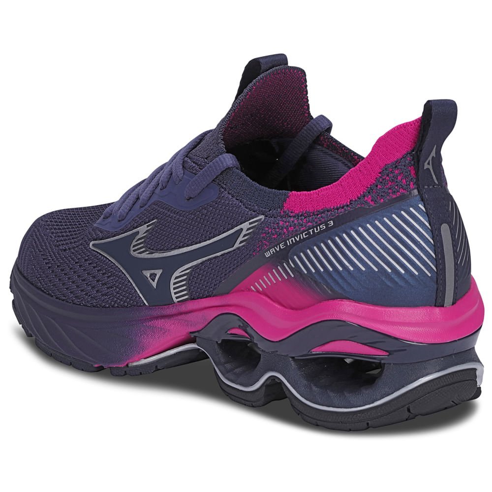 Tênis de Corrida Feminino Mizuno Wave Invictus 3 Azul 2