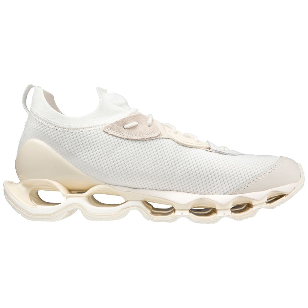 Tênis Casual Unissex Mizuno Wave Prophecy Beta Branco/Bege 3