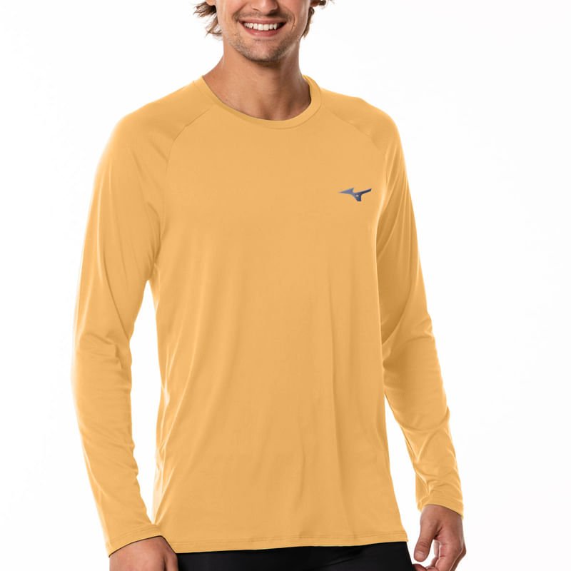 Camiseta Manga Longa de Treino Masculina Mizuno PRO UV +50