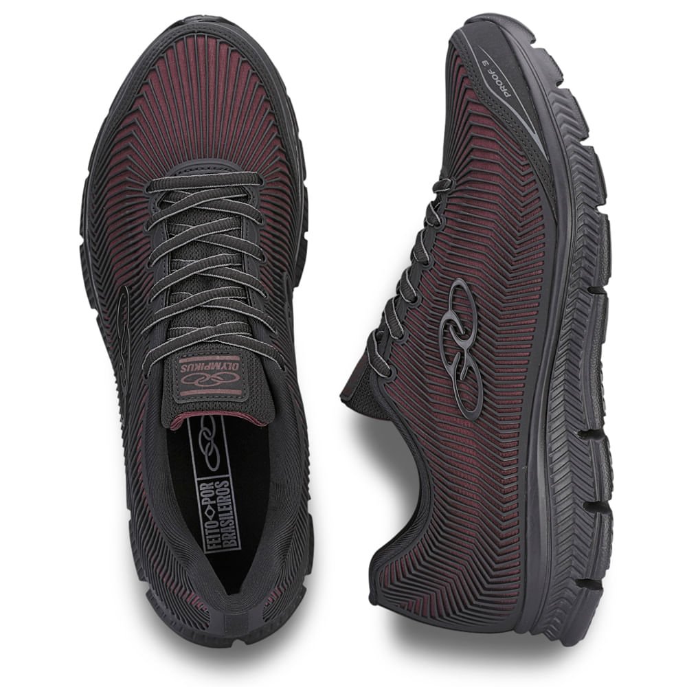 Tênis Olympikus Proof 3 Unissex Preto/Vermelho 4