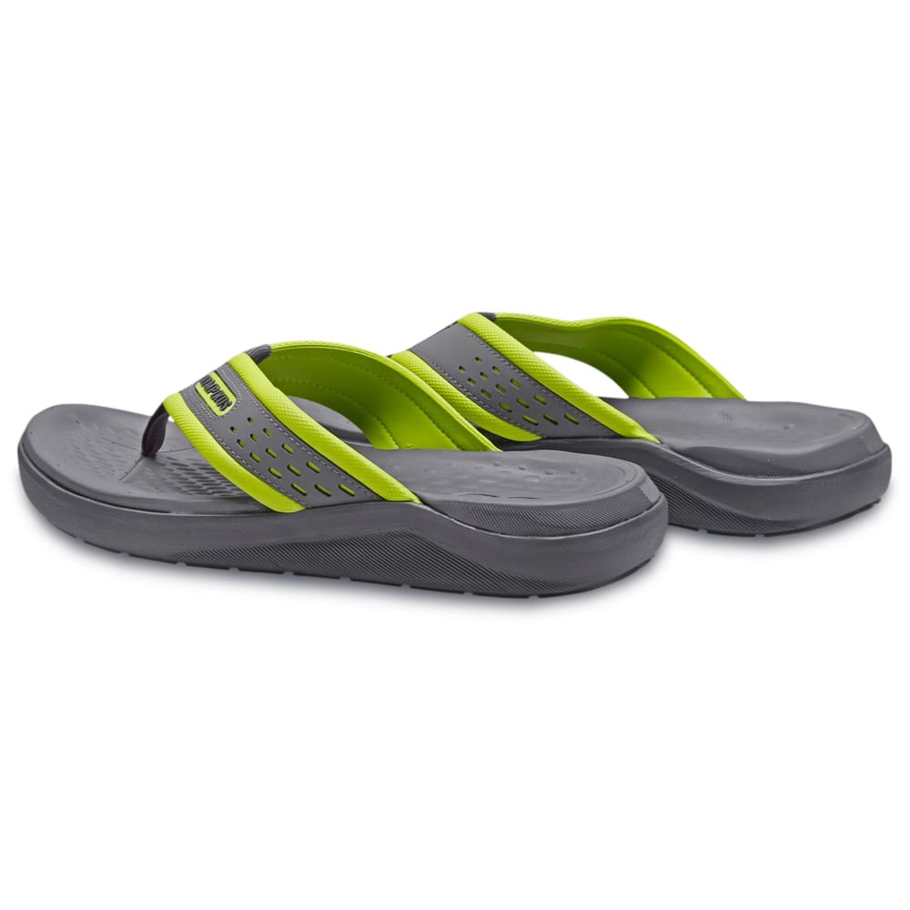 Chinelo Olympikus 921 Unissex Cinza/Amarelo 3