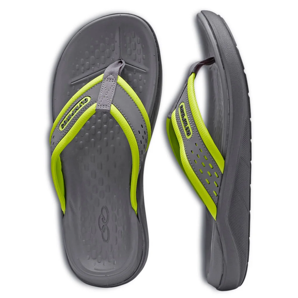 Chinelo Olympikus 921 Unissex Cinza/Amarelo 4