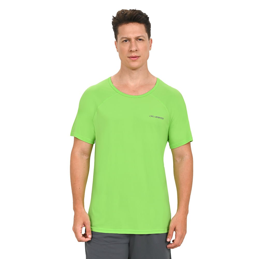 Camiseta Runner Olympikus Masculina Verde 1